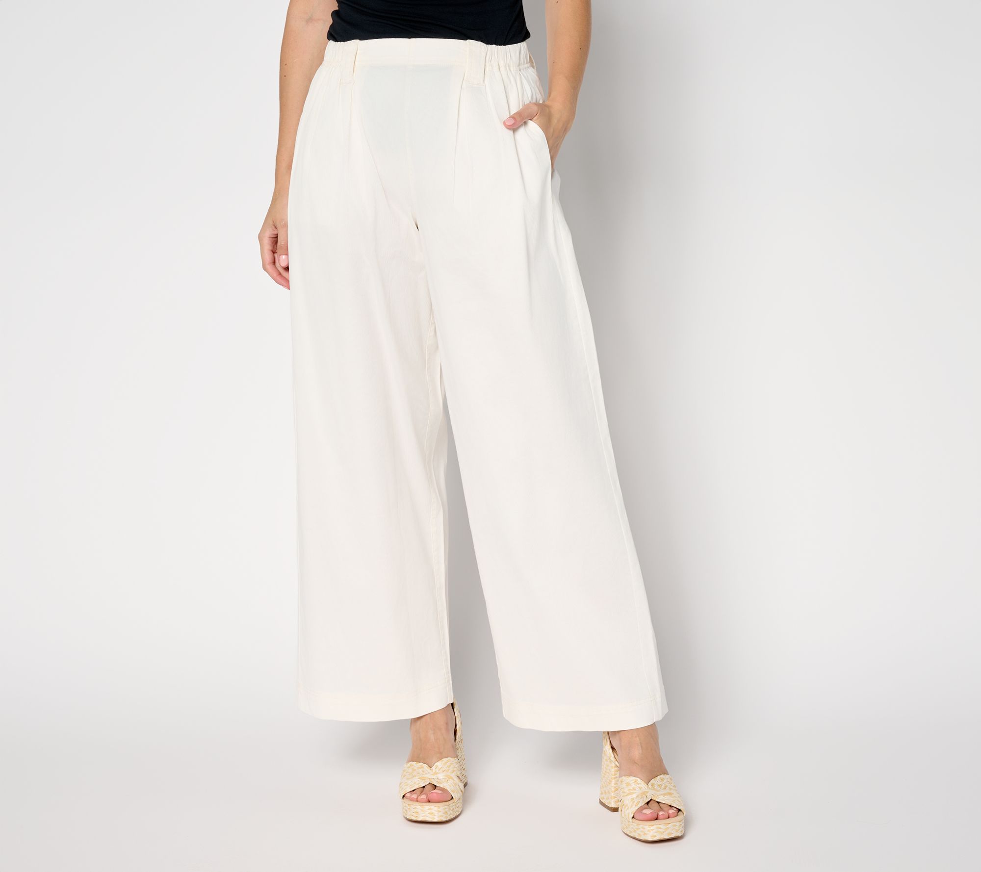 "As Is" LOGO by Lori Goldstein Reg Textured Full Length Pants