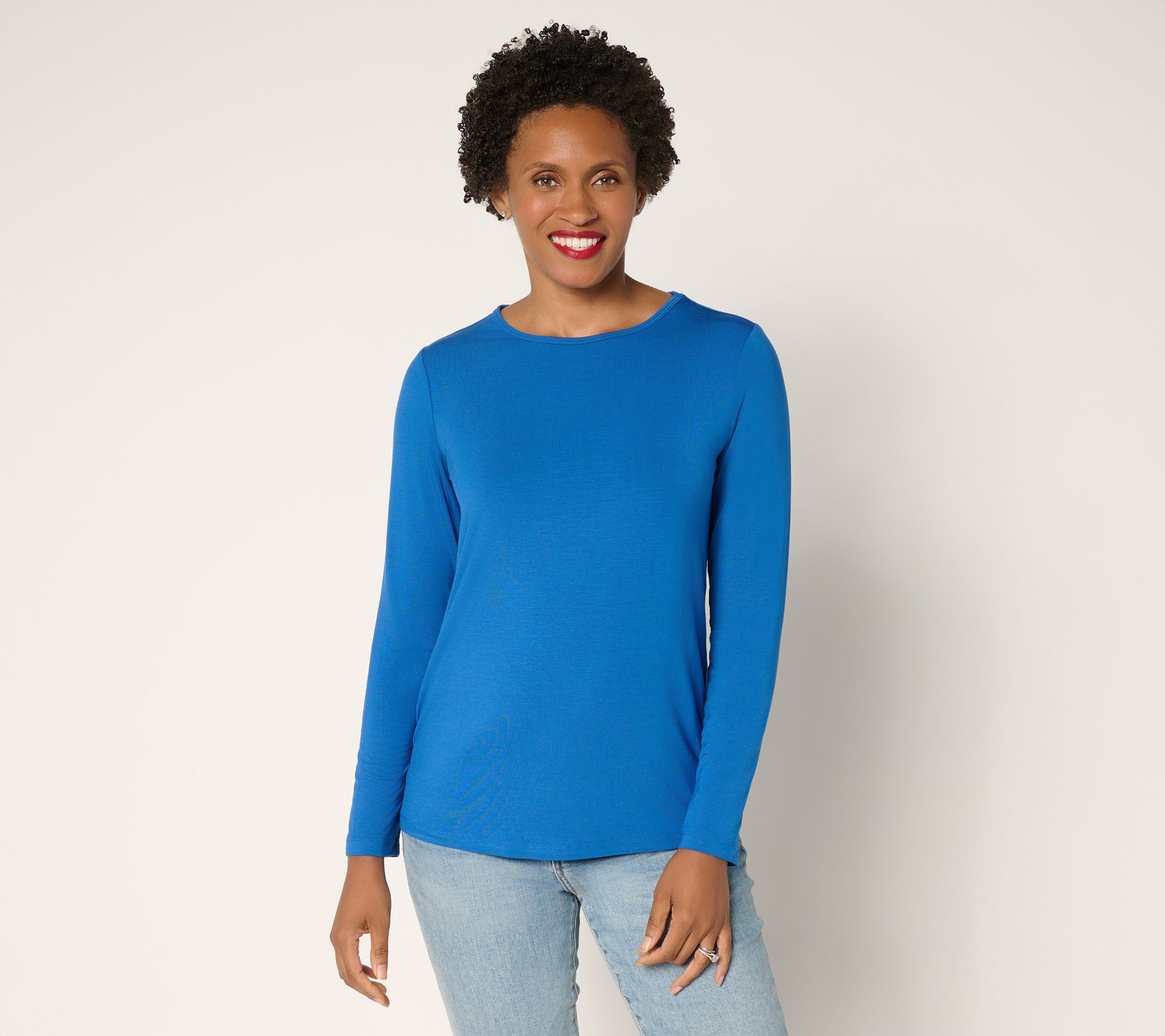 "As Is" Susan Graver Essentials Rayon Allure Knit Top