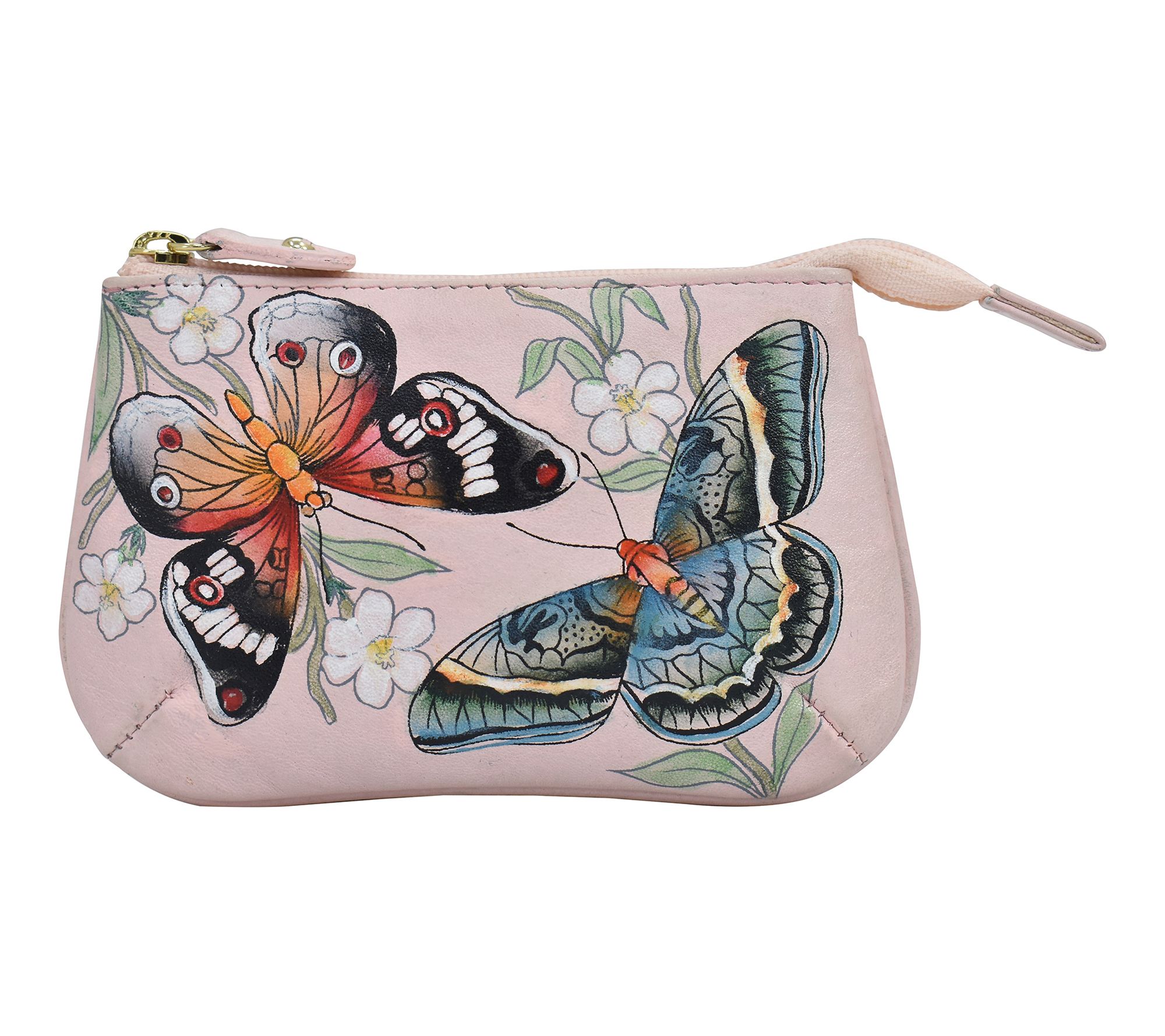 Anushcka Painted Leather Medium Zip Pouch