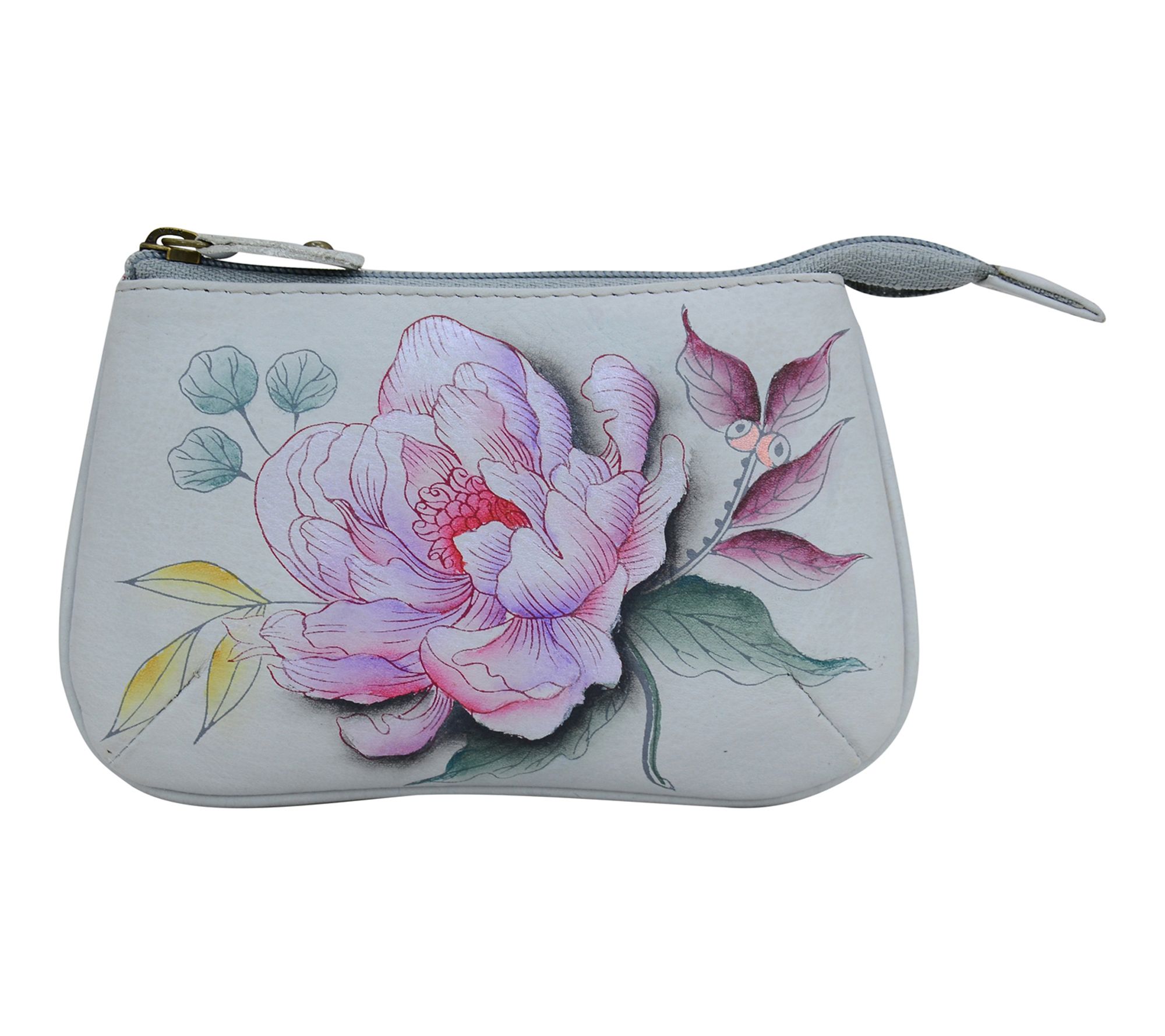 Anushcka Painted Leather Medium Zip Pouch