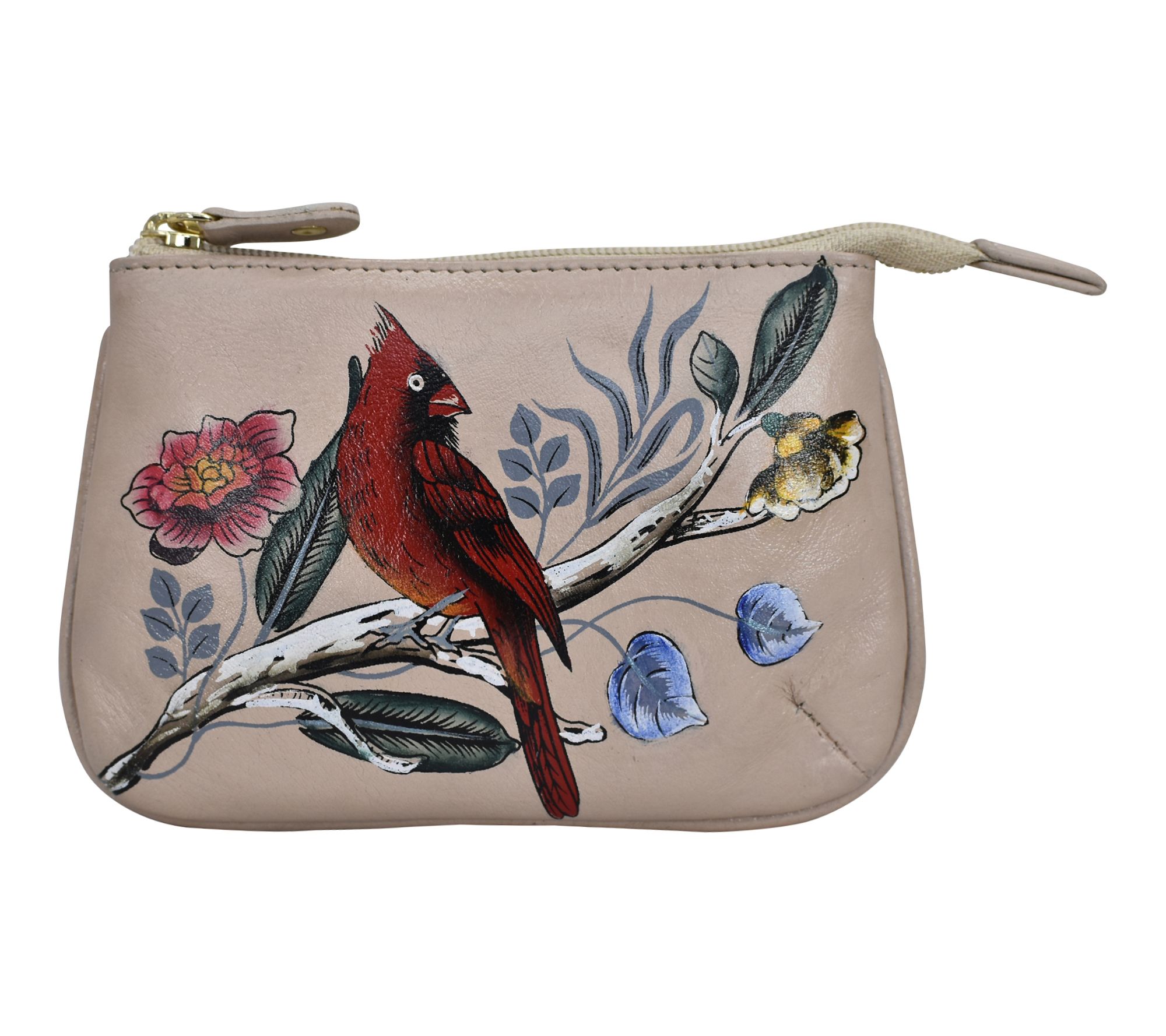 Anushcka Painted Leather Medium Zip Pouch