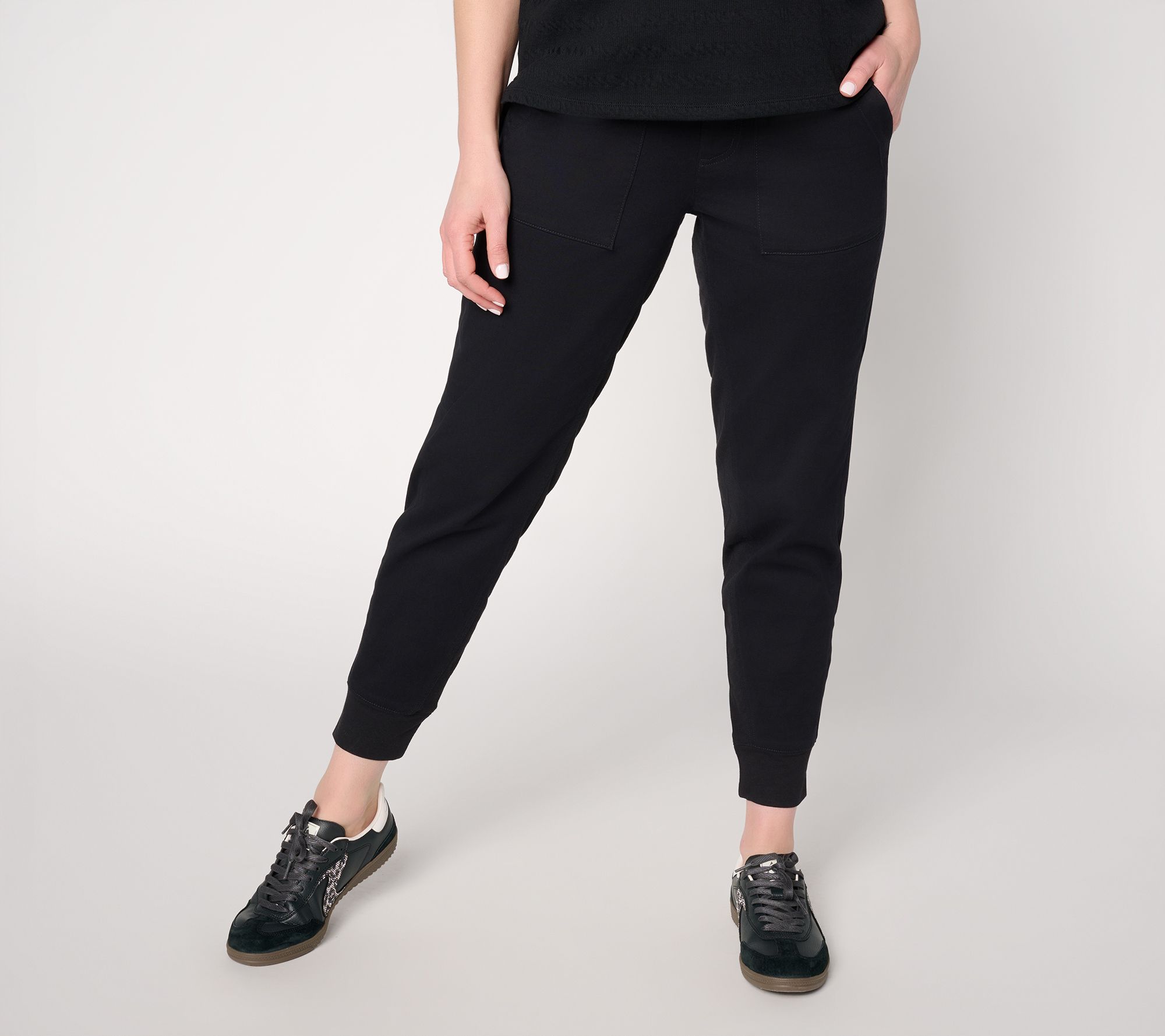 AnyBody Tall Cozy Knit French Terry & Woven Jogger