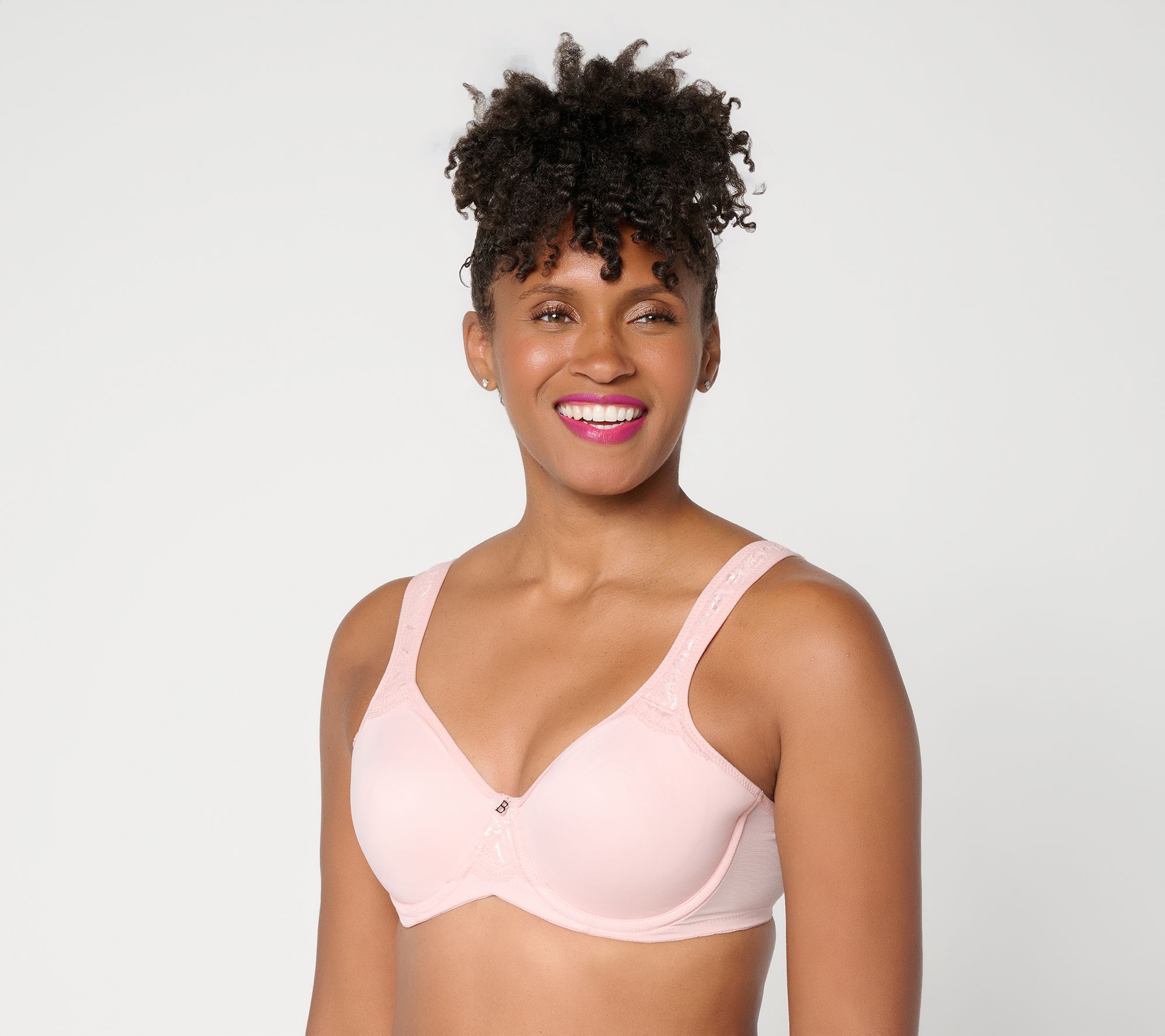 Breezies Natural Curves Lace Trim Underwire Support Bra