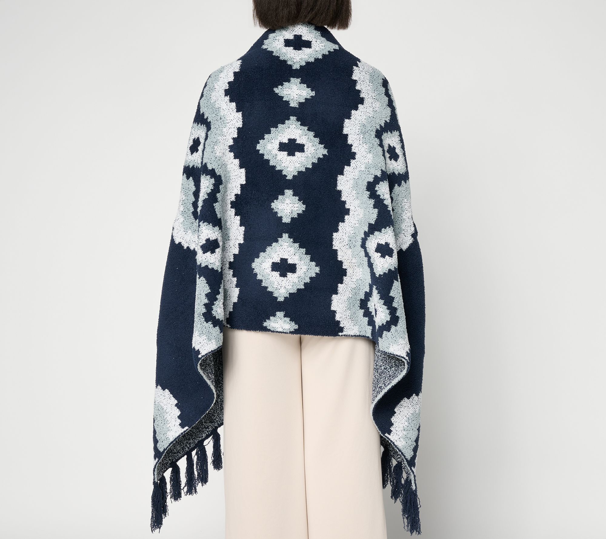 Barefoot Dreams CozyChic Mosaic Wrap | QVC