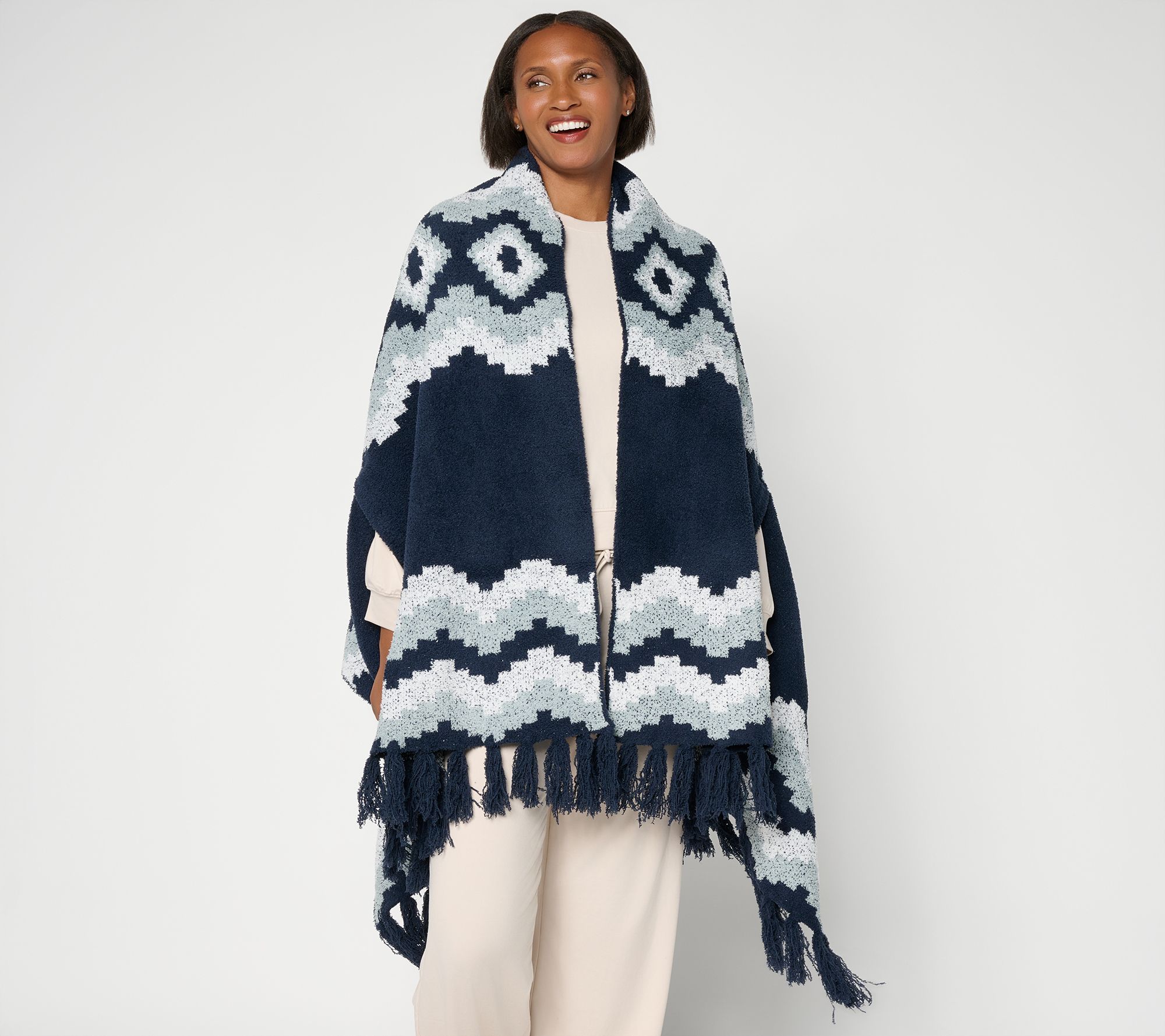 Barefoot Dreams CozyChic Mosaic Wrap