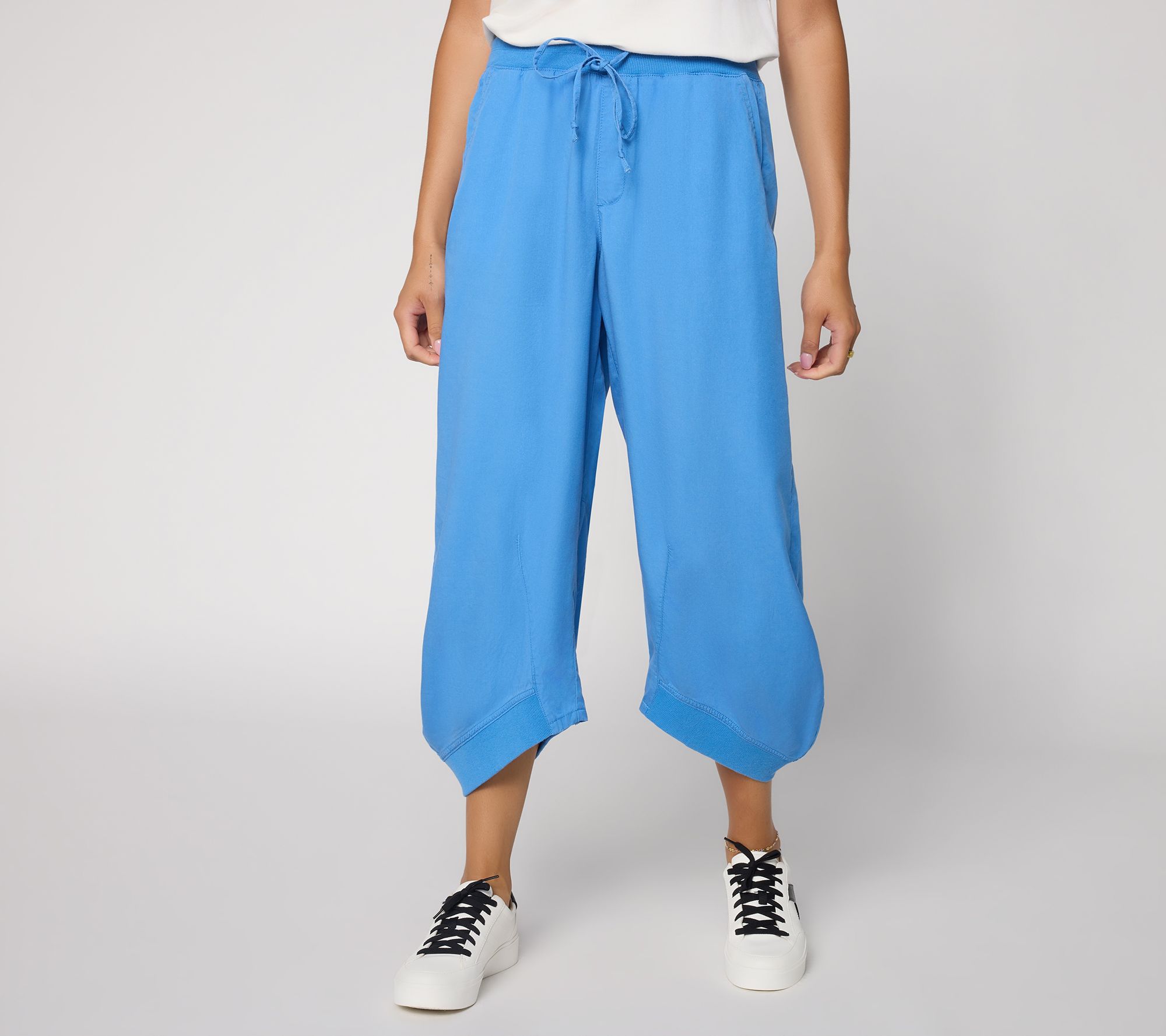 Peave Love World Petite Boheme Lyocell Horseshoe Leg Ankle Pants