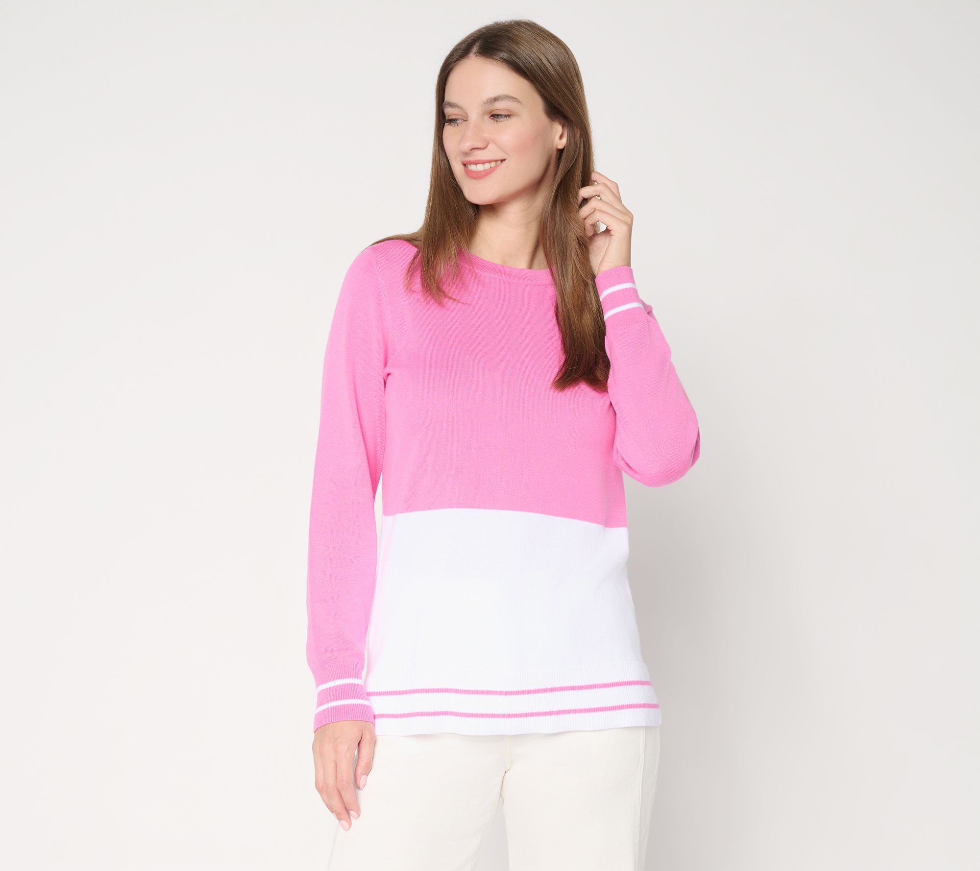 "As Is" Belle by Kim Gravel Bottom Line Tipped Sweater