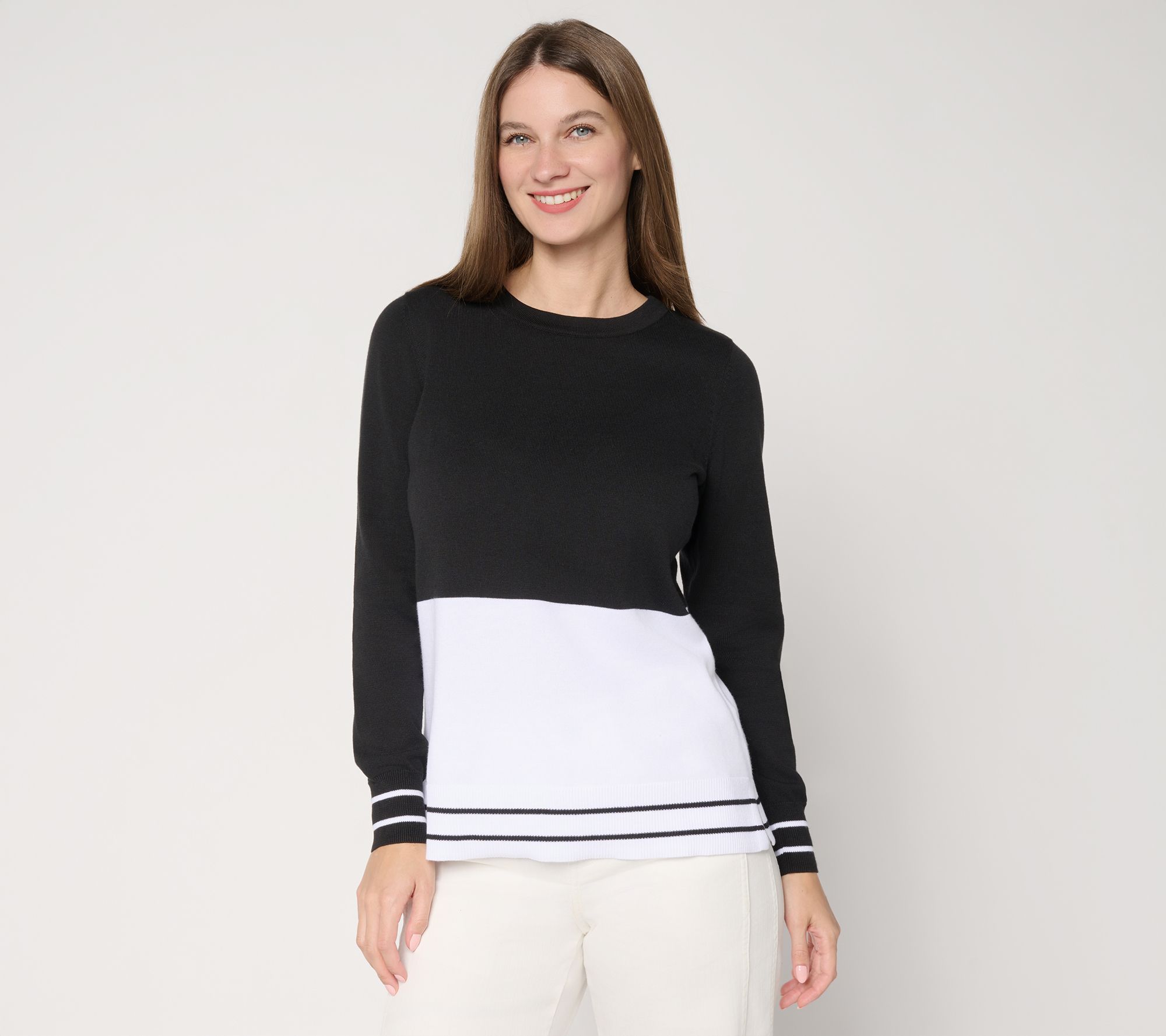 "As Is" Belle by Kim Gravel Bottom Line Tipped Sweater