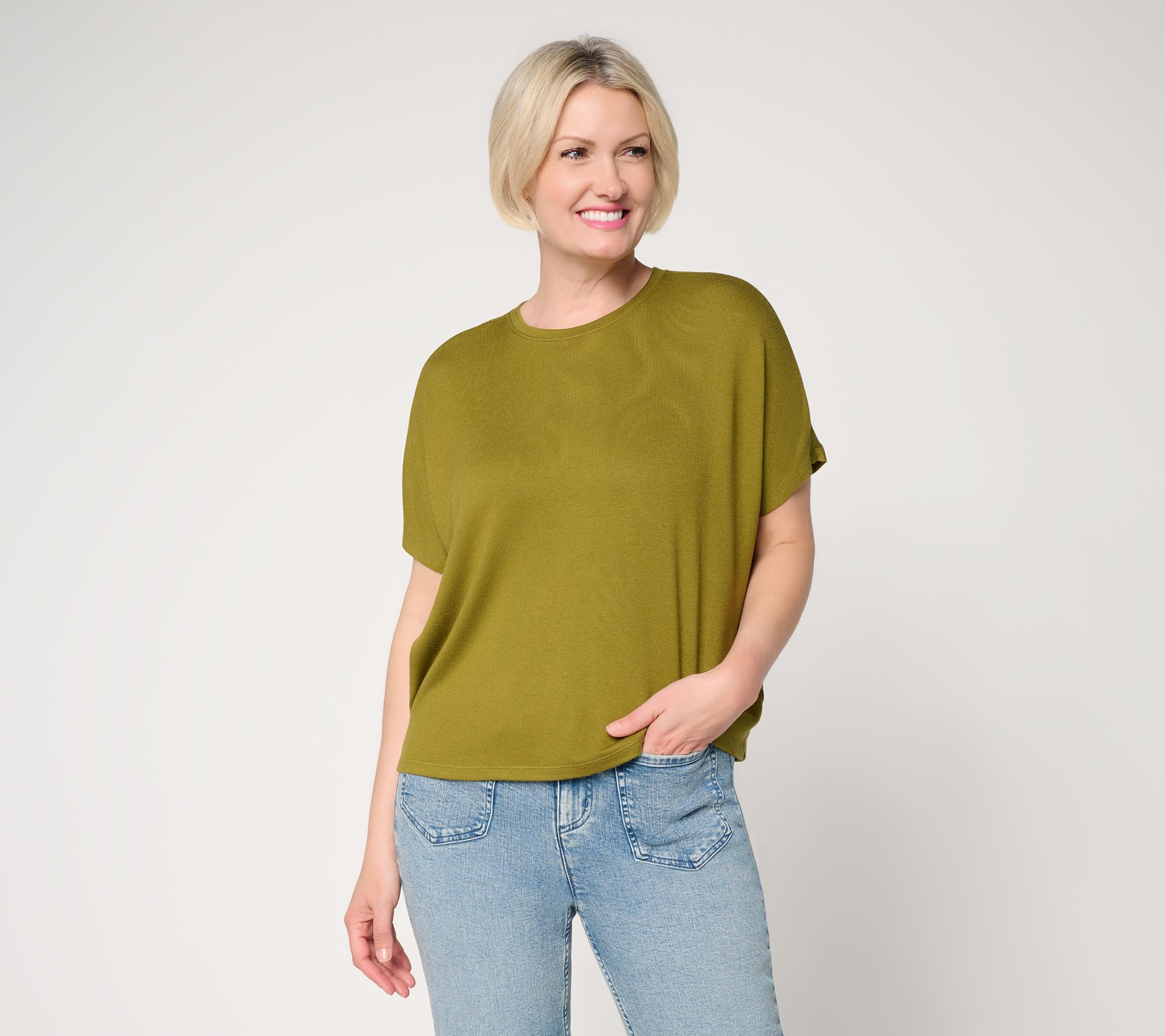 "As Is" Peace Love World Crew Neck Comfy Dolman Top
