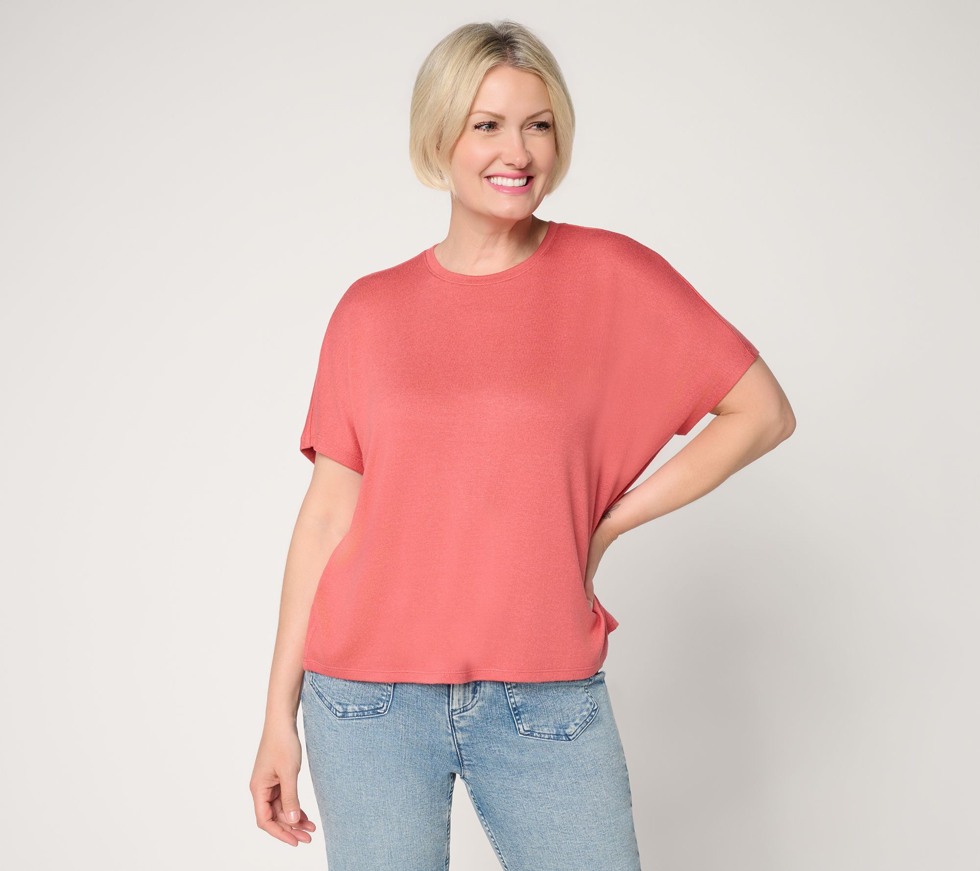 "As Is" Peace Love World Crew Neck Comfy Dolman Top