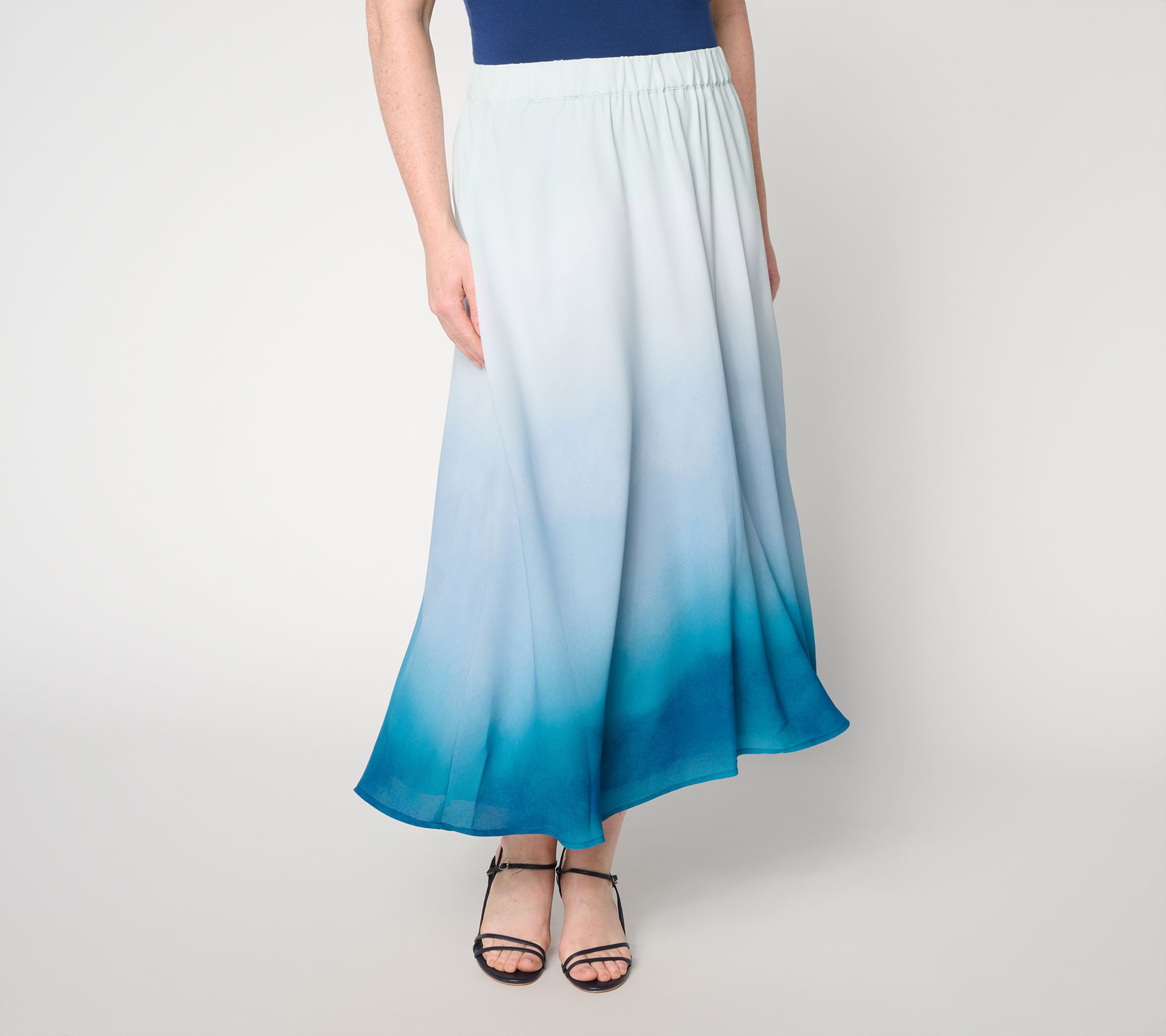 "As Is" BEAUTIFUL by Lawrence Zarian Petite Printed Ombre Skirt