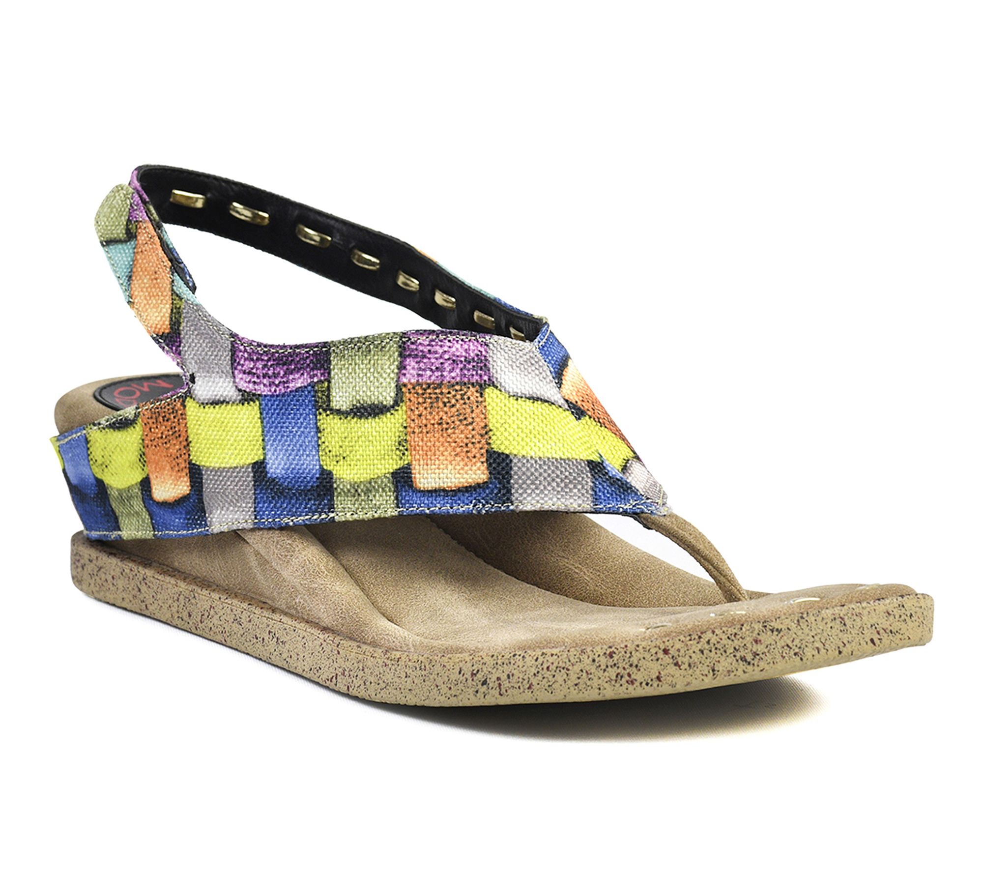 Modzori Feena Reversible Wedge Sandal-Multicolor Flips to Blk