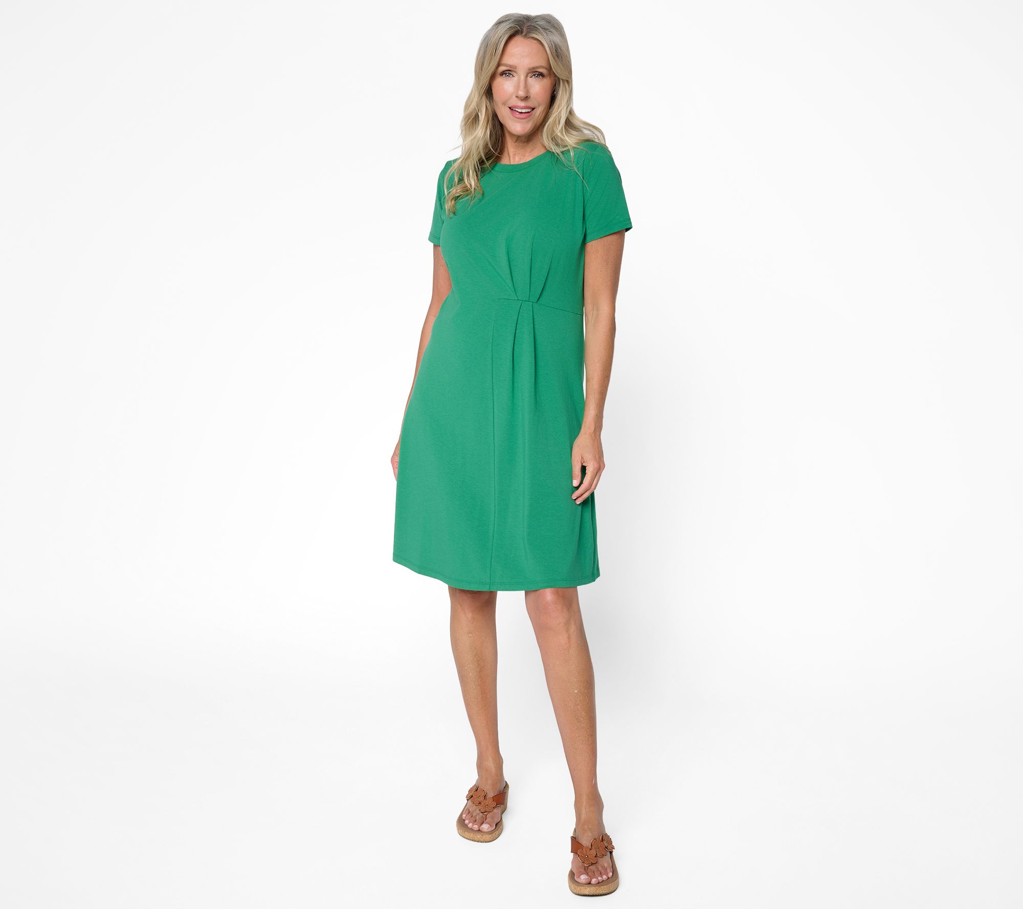 "As Is" BEAUTIFUL by Lawrence Zarian Petite Classic Crew Neck Dress