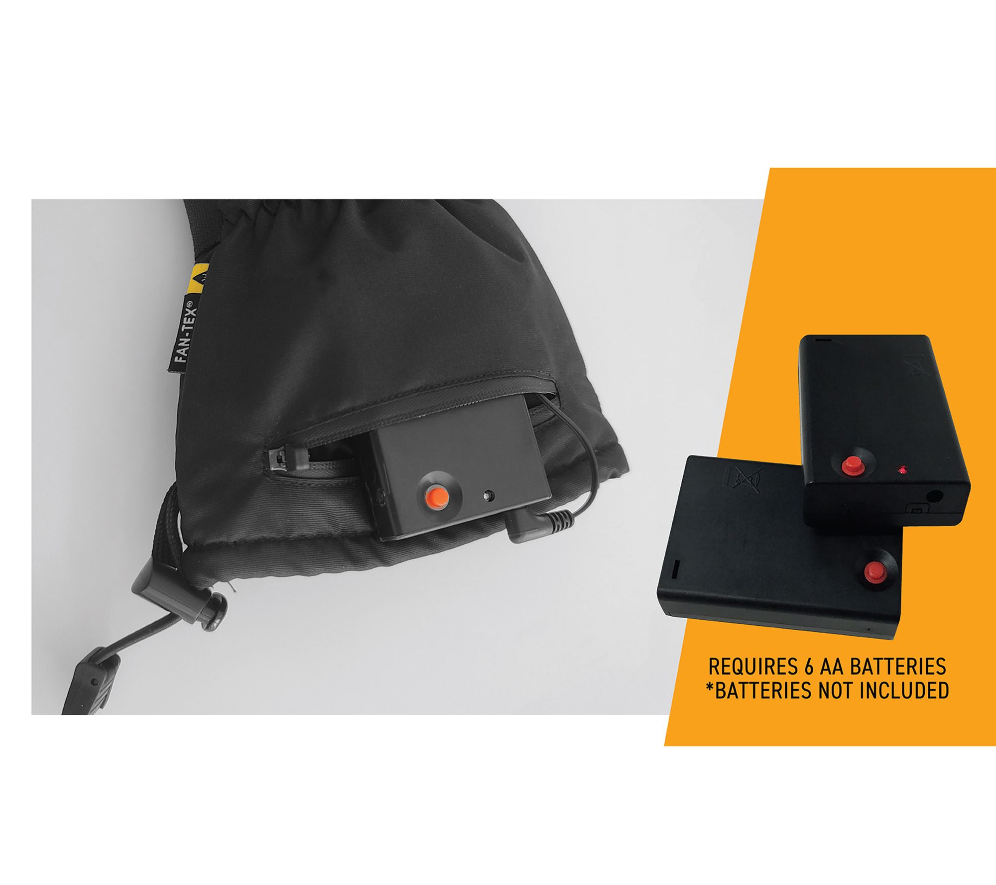 ActionHeat Adjustable AA Battery Heated Snow Gloves