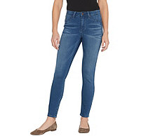  Laurie Felt Silky Denim Ankle Skinny Jeans with Zipper Fly - A343613