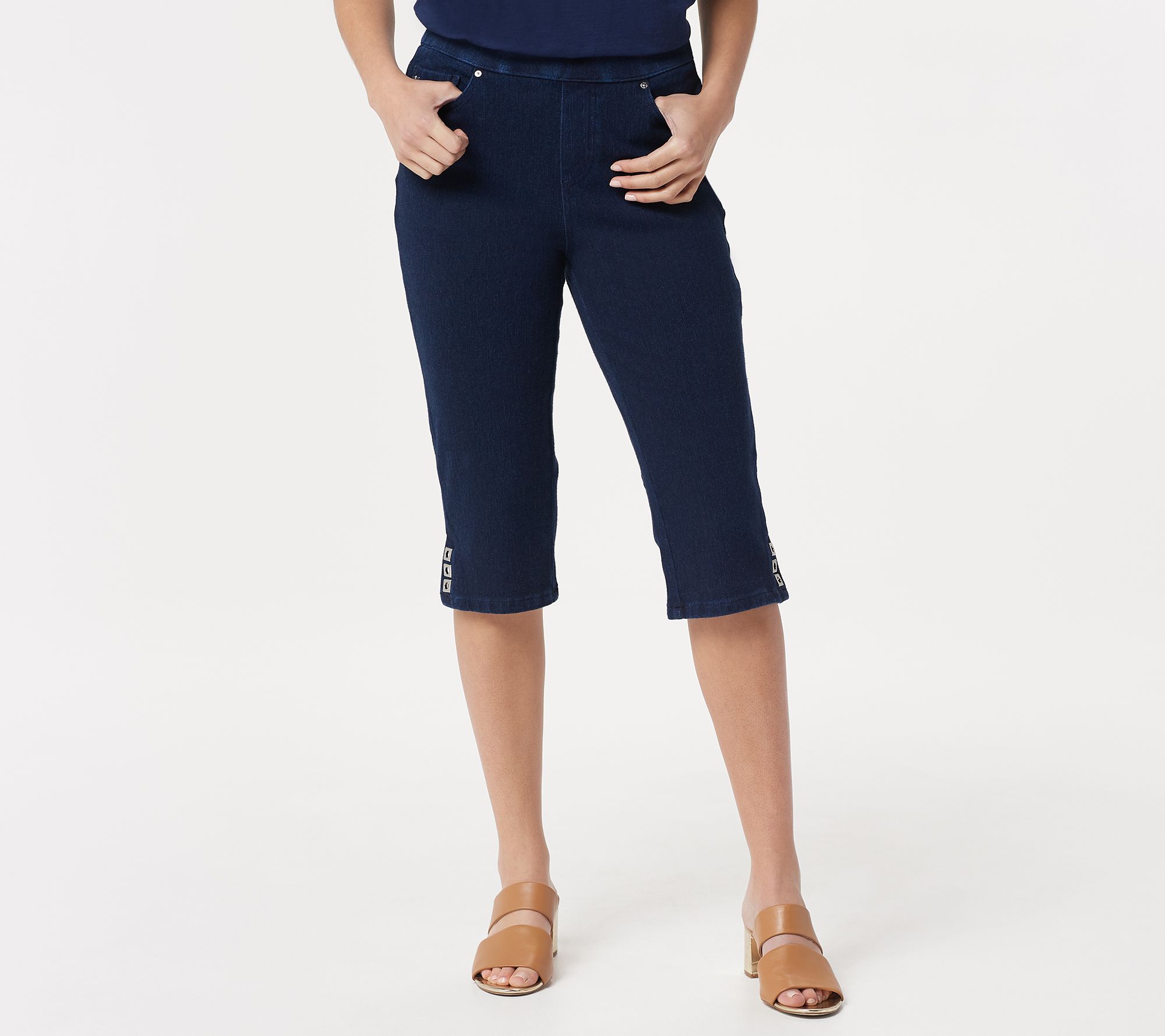 ladies denim pedal pushers