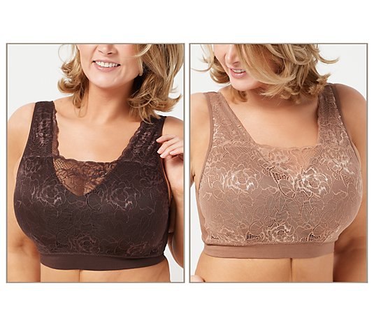 Breezies~Lace Cami Bra~Wirefree~with Removable Modesty Pads~A341820