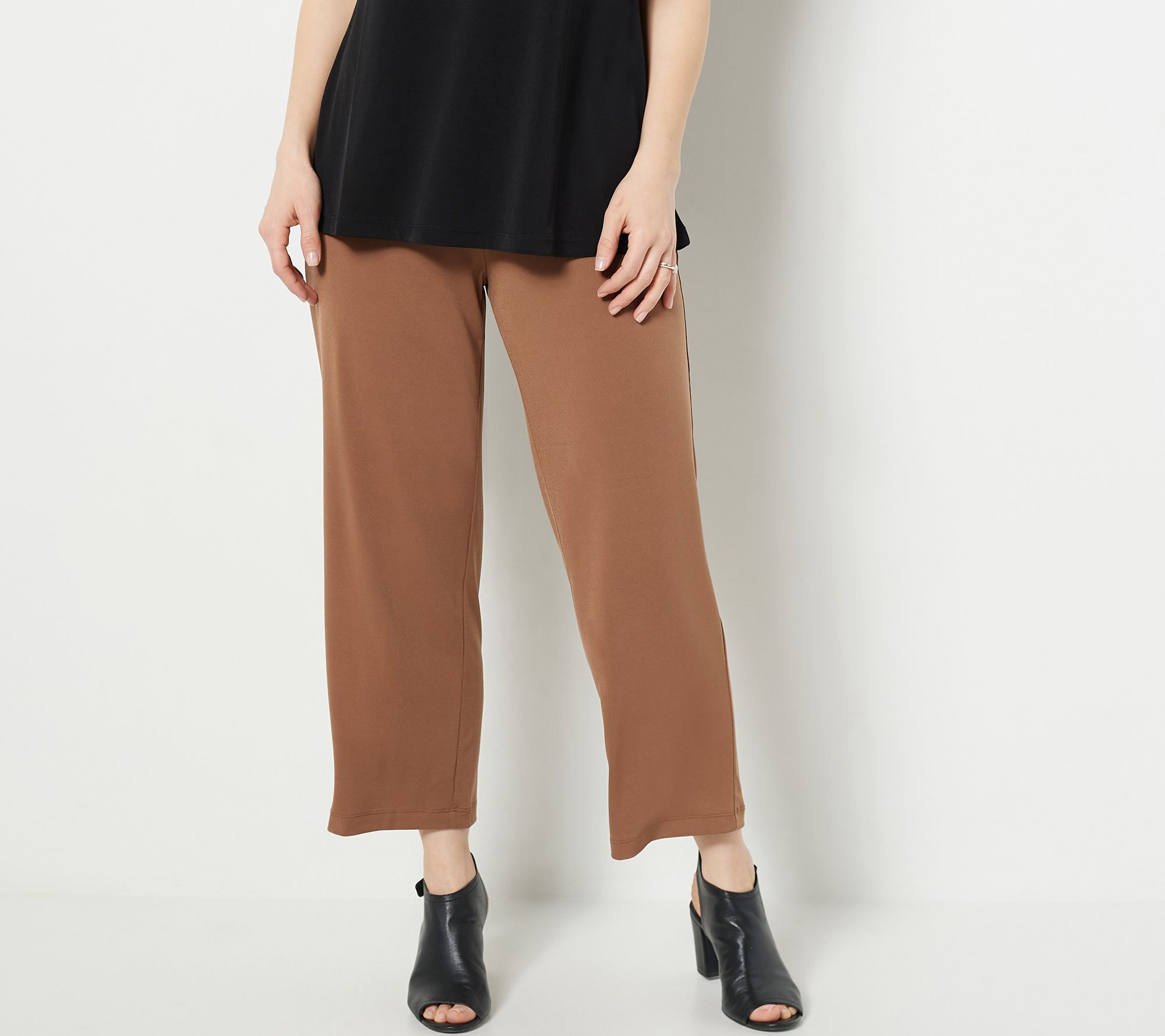 Susan Graver Essentials Regular Liquid knit Crop Pants