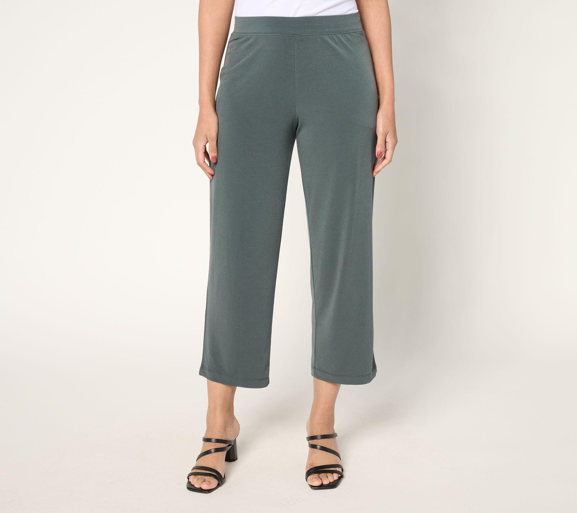 Susan Graver Essentials Regular Liquid knit Crop Pants