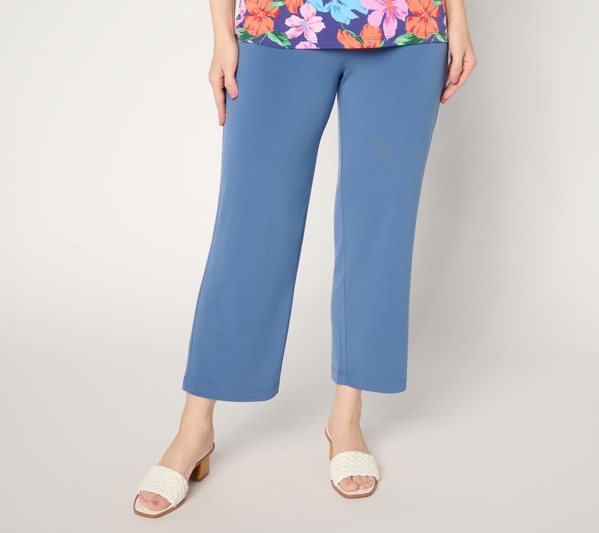 Susan Graver Essentials Regular Liquid knit Crop Pants