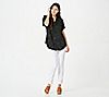 Belle by Kim Gravel Slouchy Stretch Button Front Camp Shirt, 2 of 3