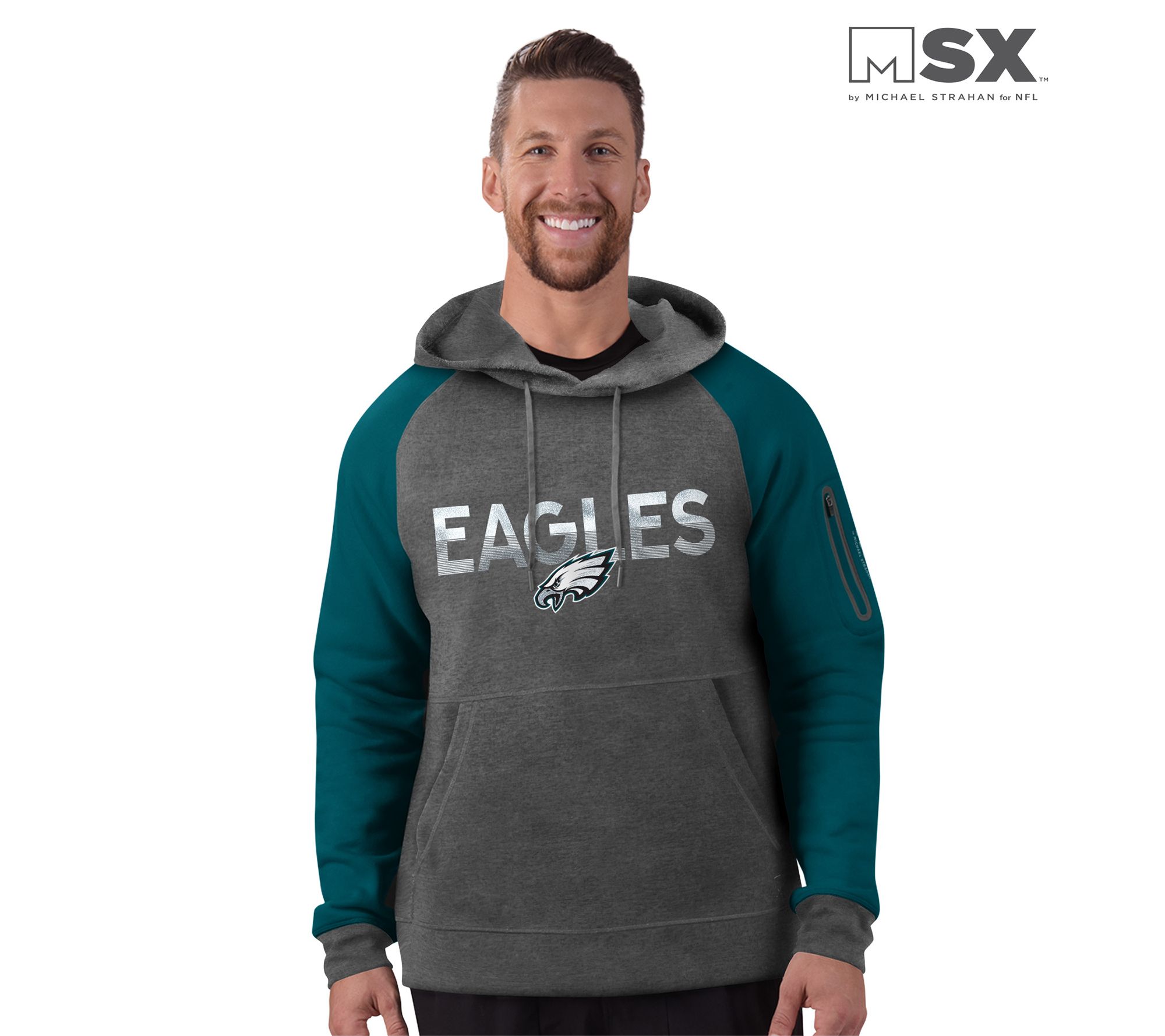 Msx By Michael Strahan For Nfl Mens Long Sleeve Cotton Pullover Hoodie