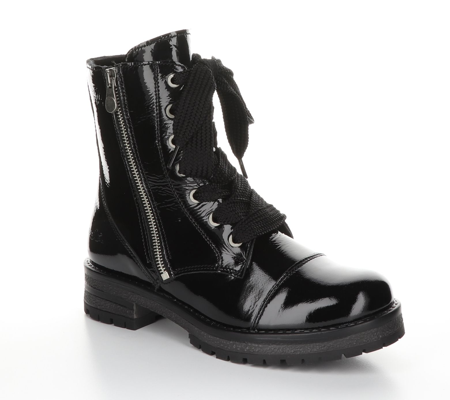 Bos & Co Patent Rubber Heel Boots - Paulie - QVC.com