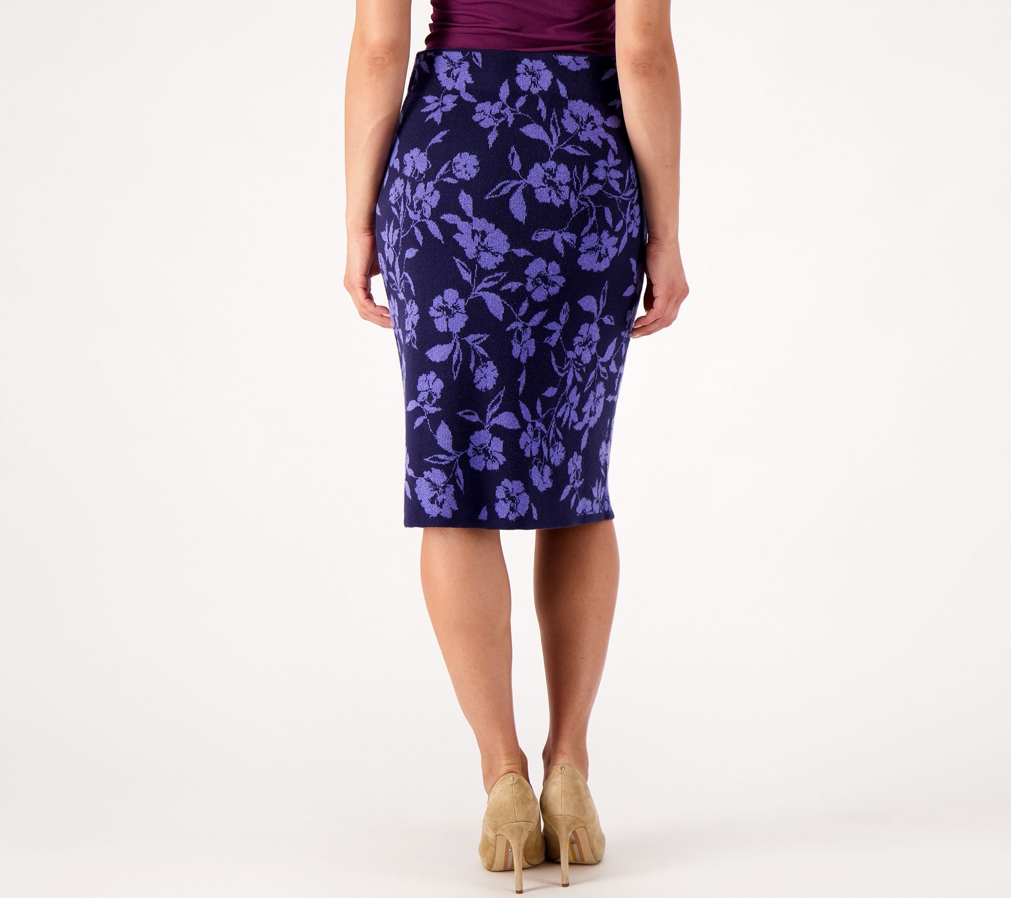 Floral pencil skirt qvc sale