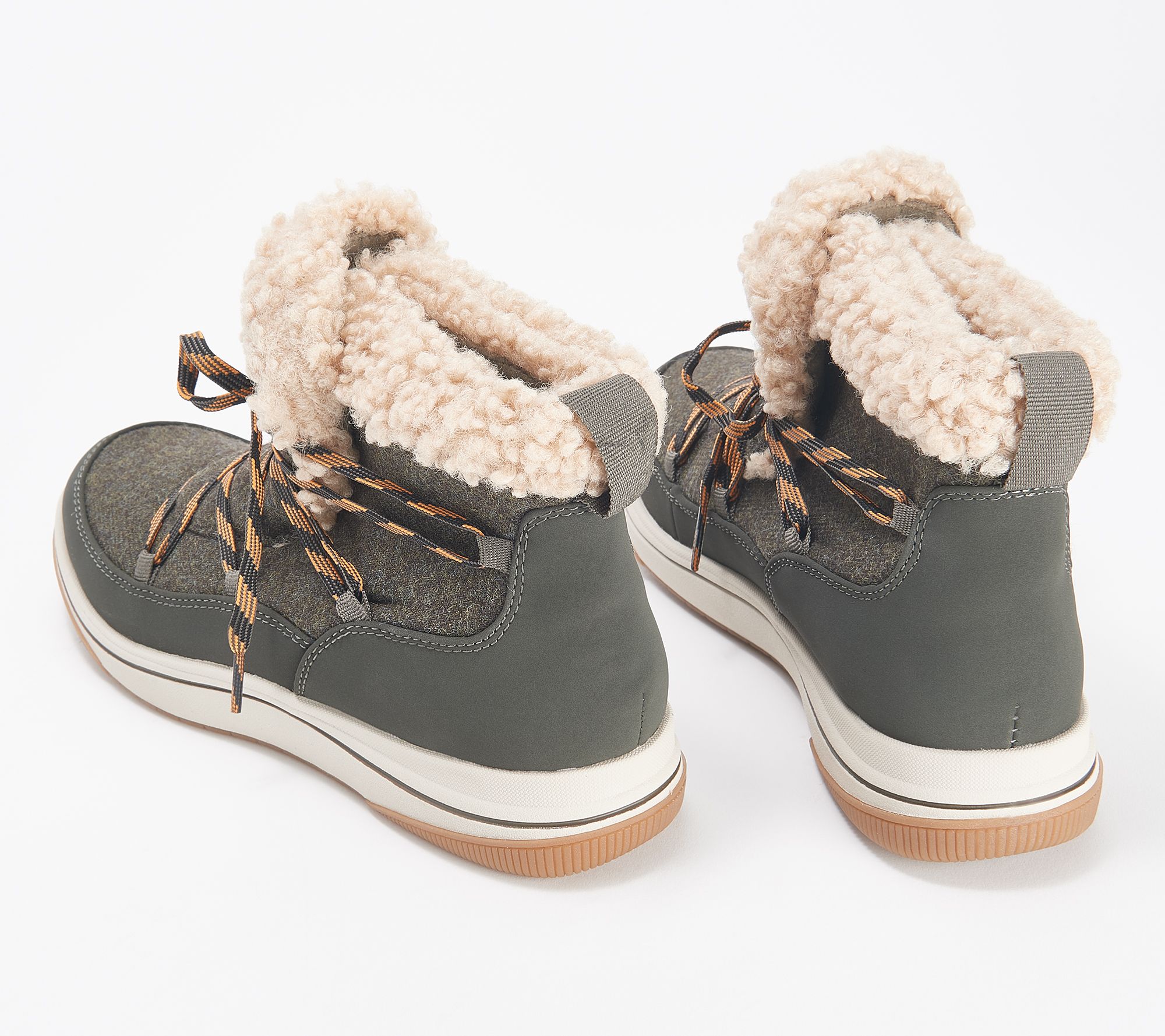 Clarks Clousteppers Cozy Faux Fur Ankle Boots Glacier - QVC.com