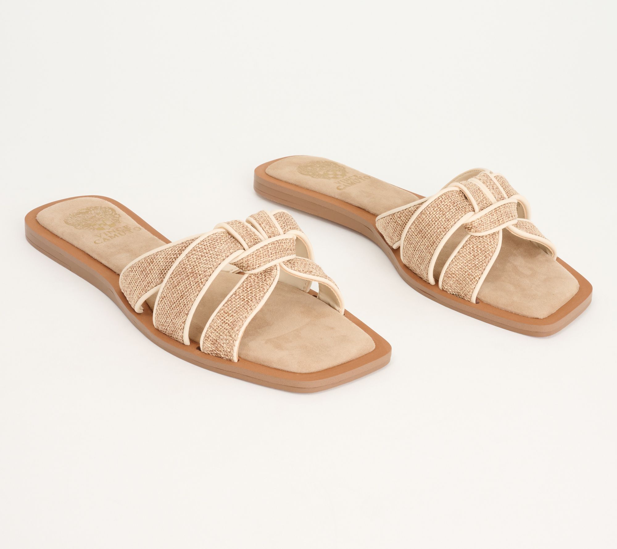 Vince Camuto Leather Slide Sandals - Barcellen 