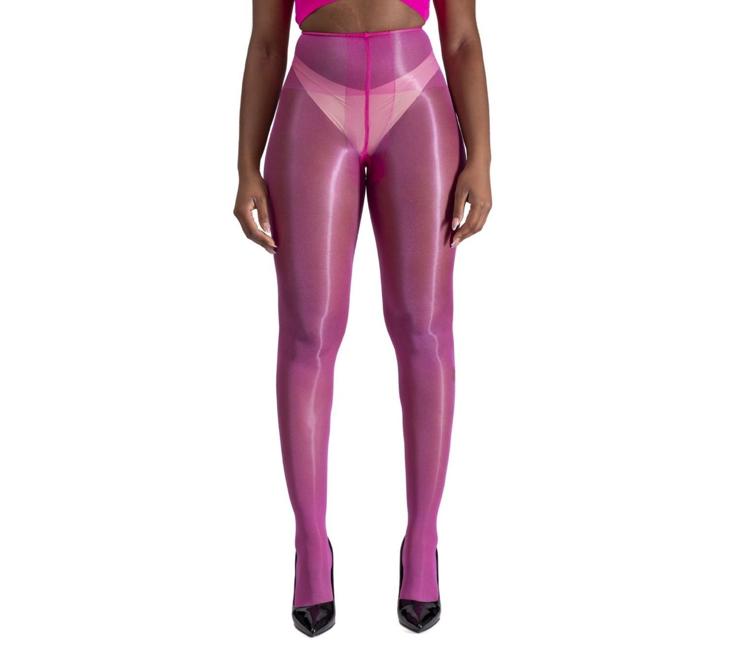 LECHERY Lustrous Silky Shiny Highwaist 40Denier Tights