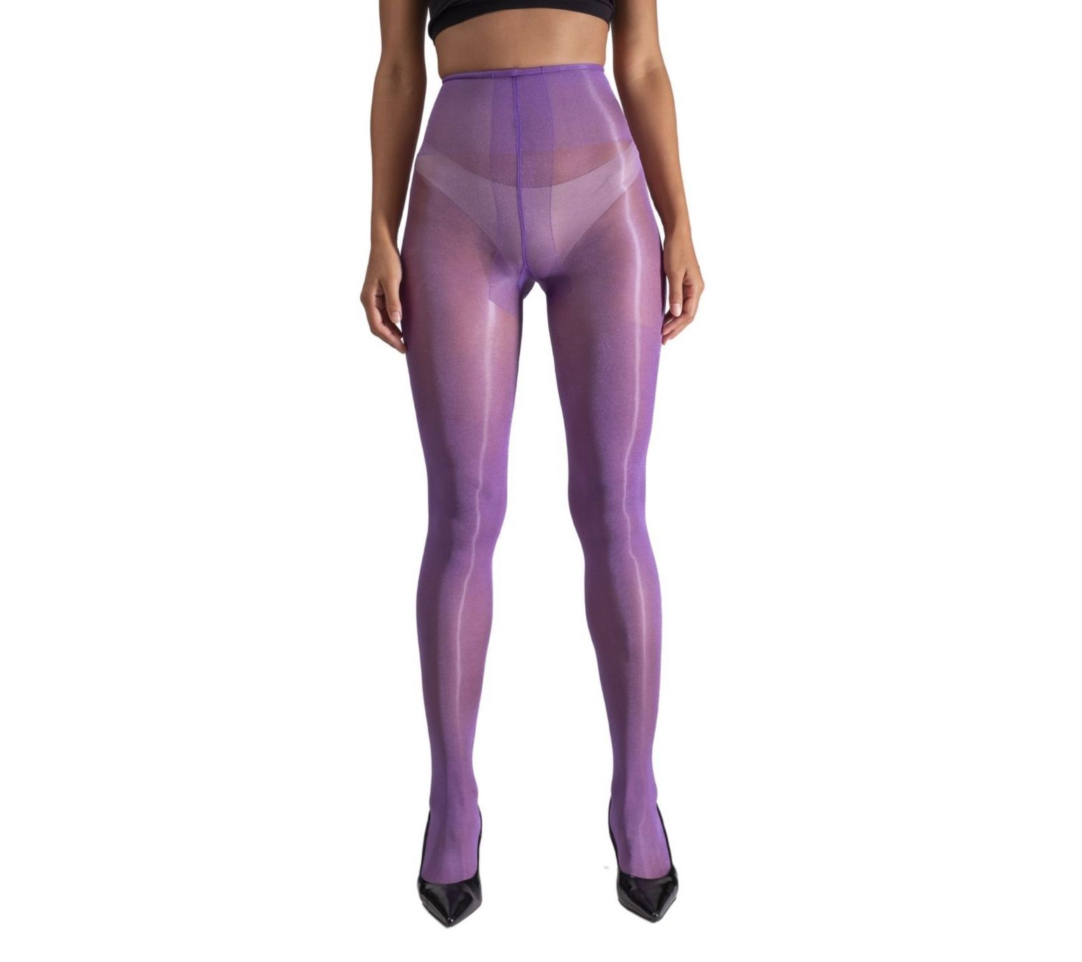 LECHERY Lustrous Silky Shiny Highwaist 40Denier Tights