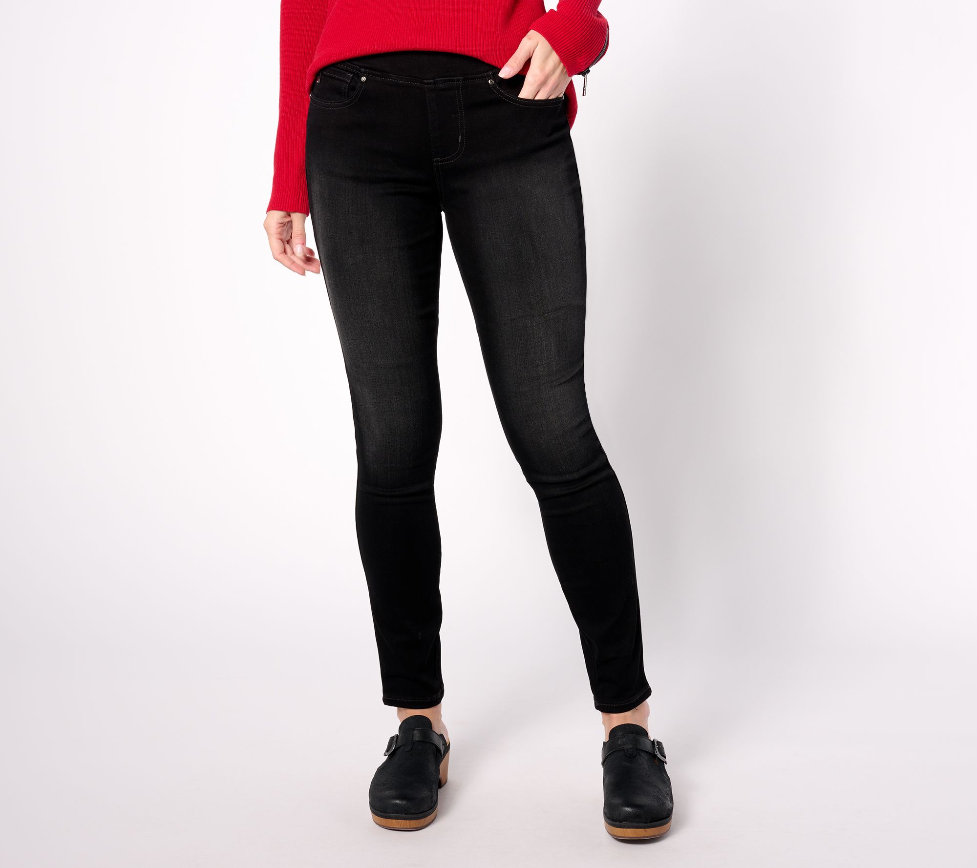 Jingle Belles by Kim Gravel Regular Satin Weave Holiday Denim Jegging