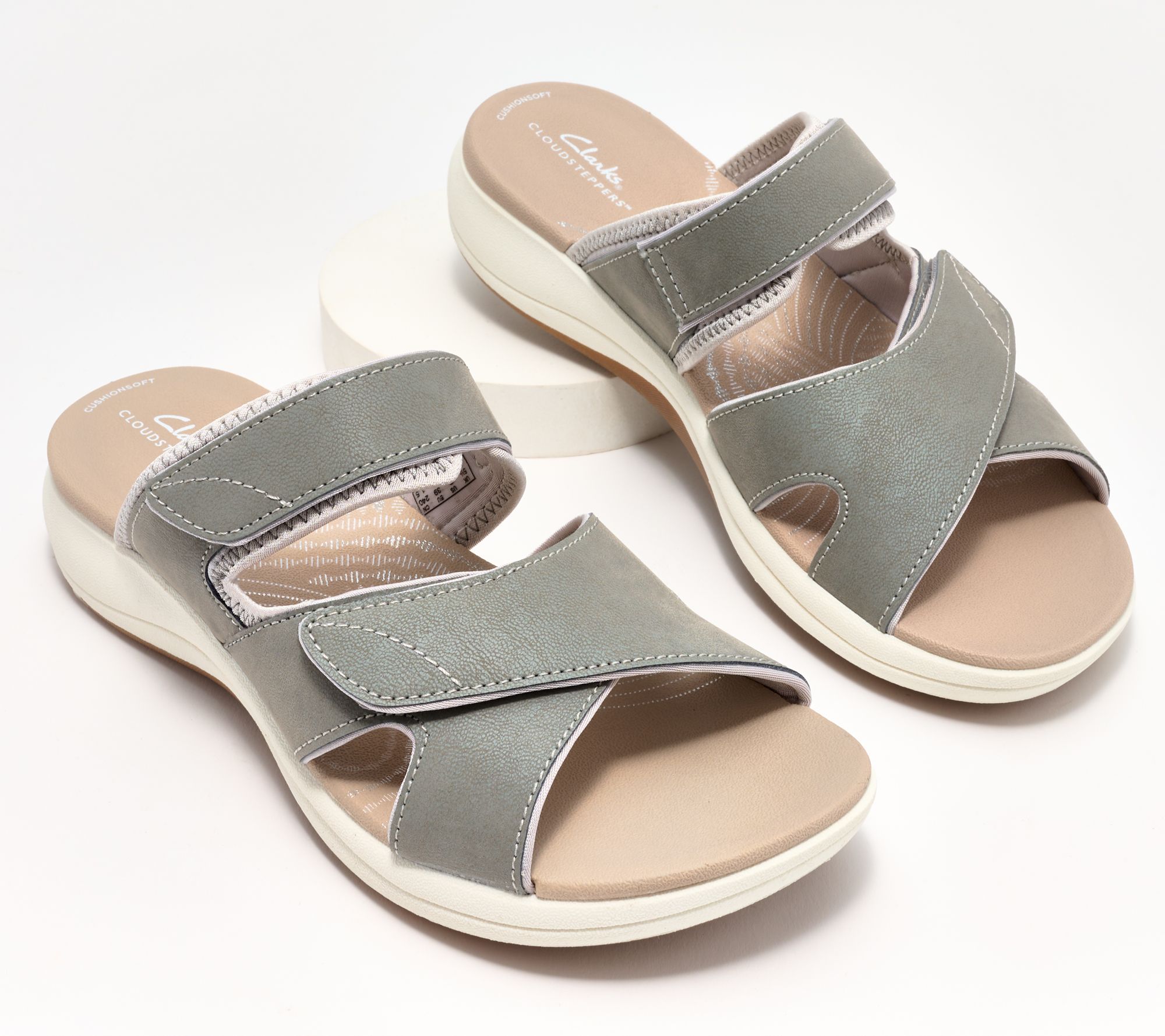 Clarks Cloudsteppers Slide Sport Sandals Mira Ease QVC