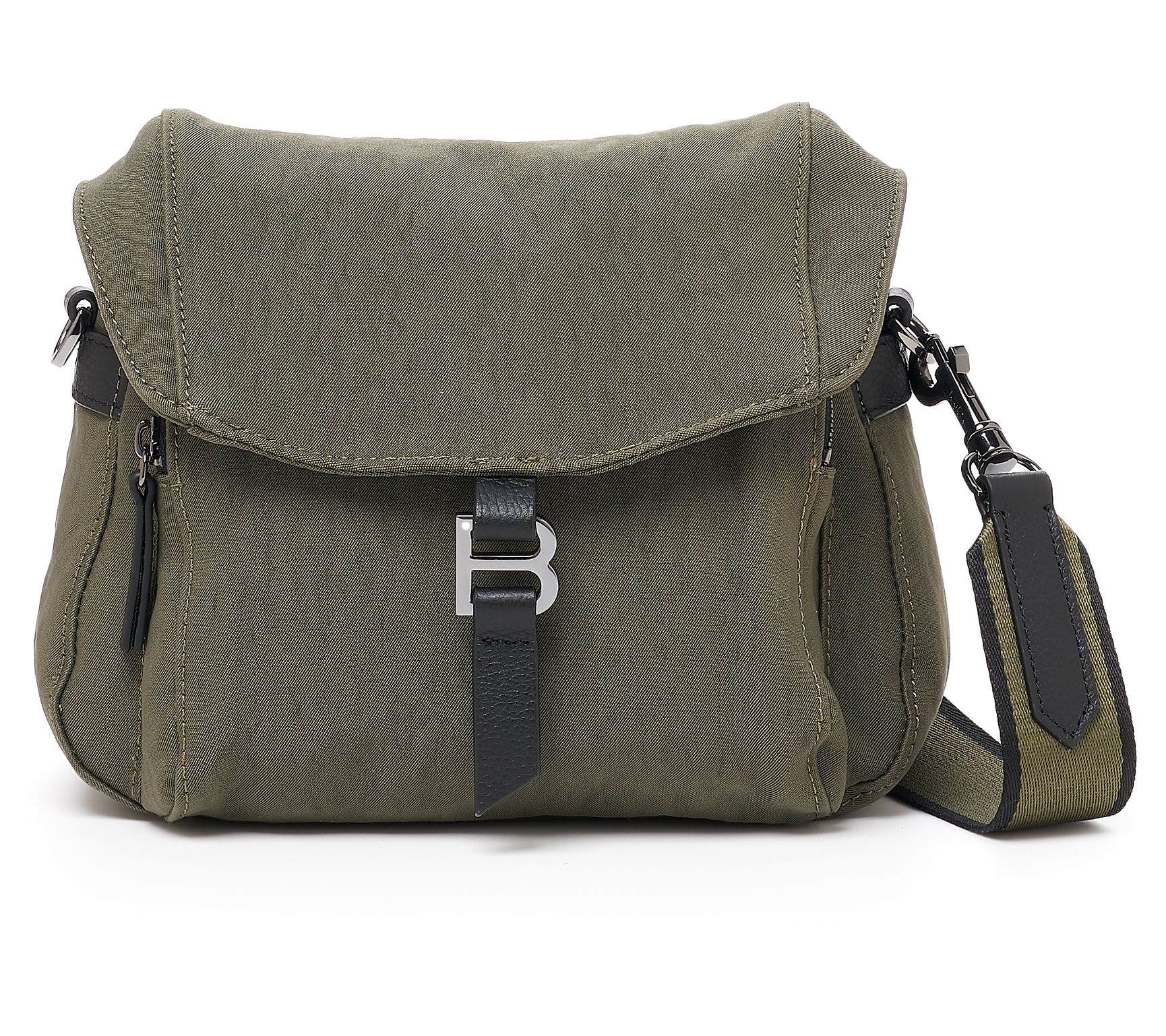 Baxter Nylon Crossbody (Green)- Designer leather Handbags