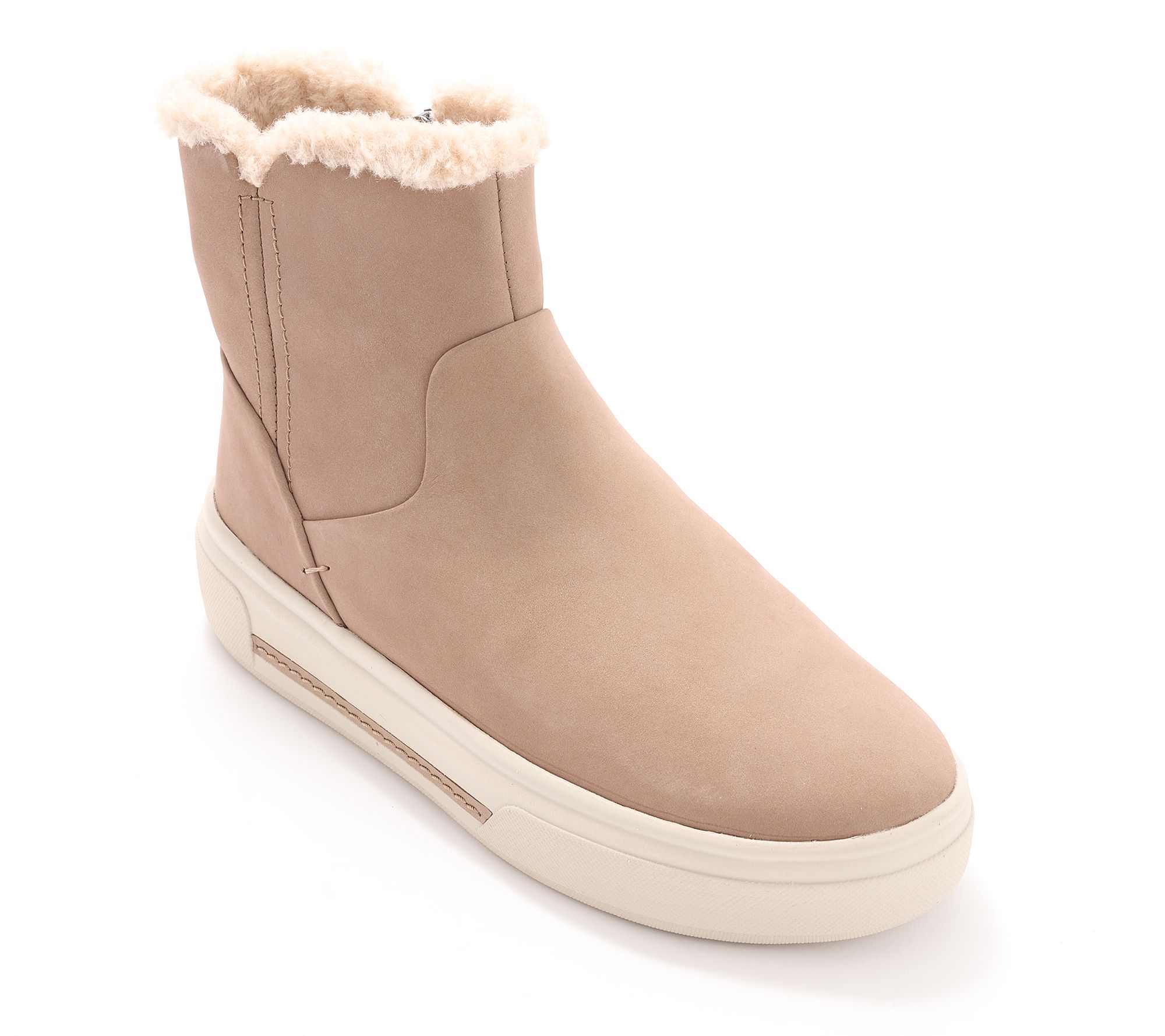 Clarks Artisan Leather Ankle Boots with Fur -Hollyhock Lane