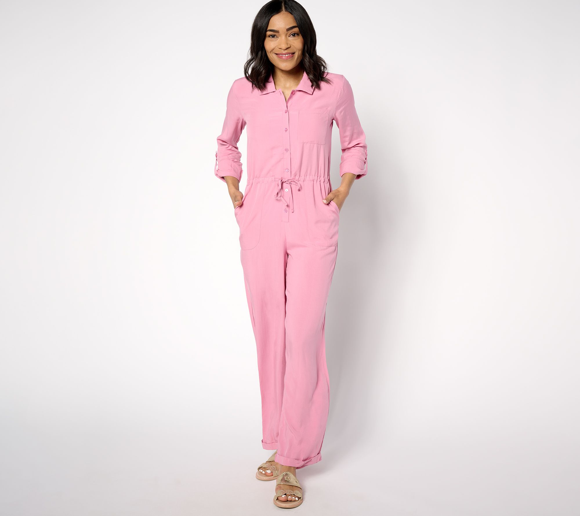 "As Is" MUK LUKS Dream Weave Long Sleeve Jumpsuit