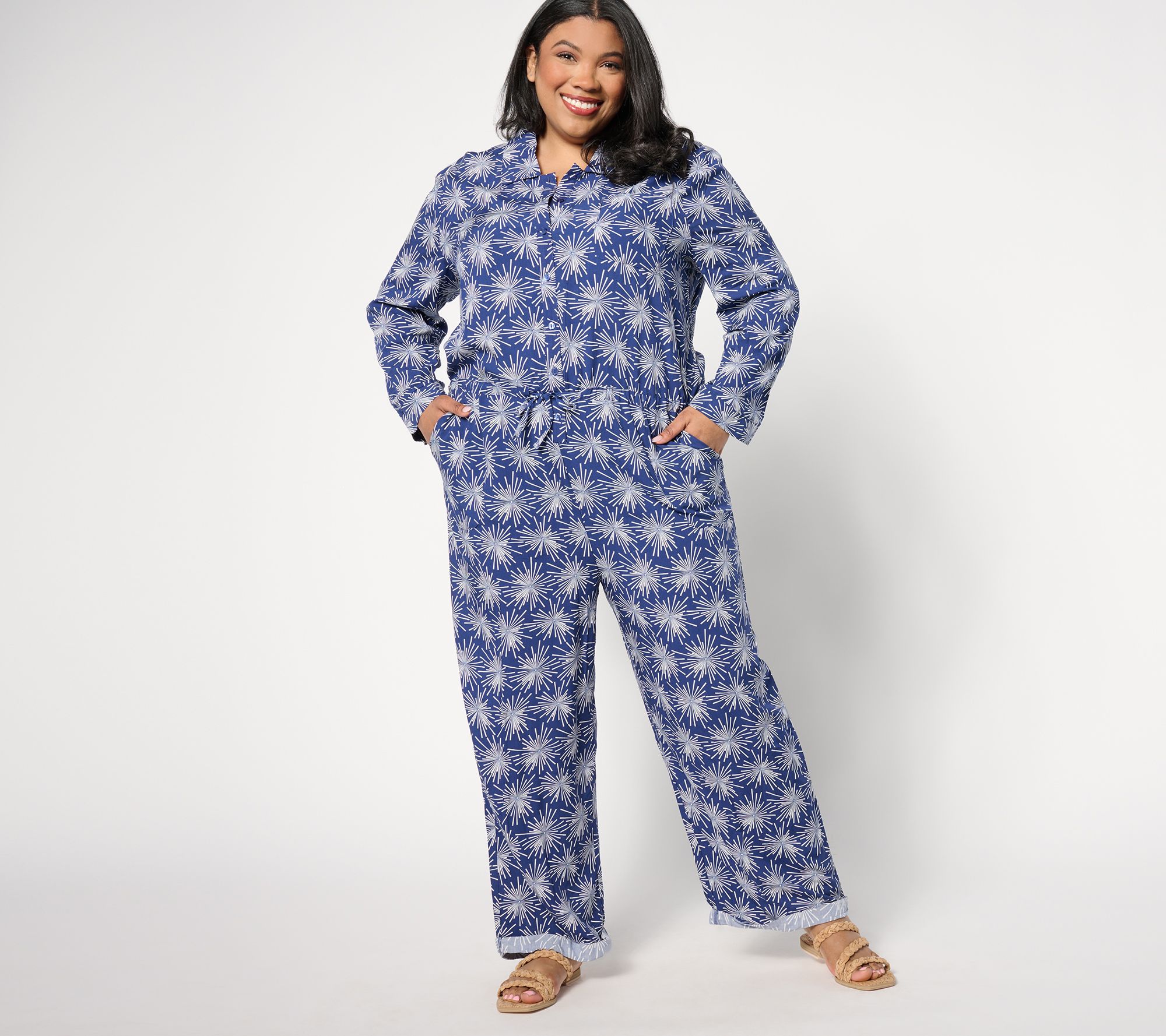 "As Is" MUK LUKS Dream Weave Long Sleeve Jumpsuit