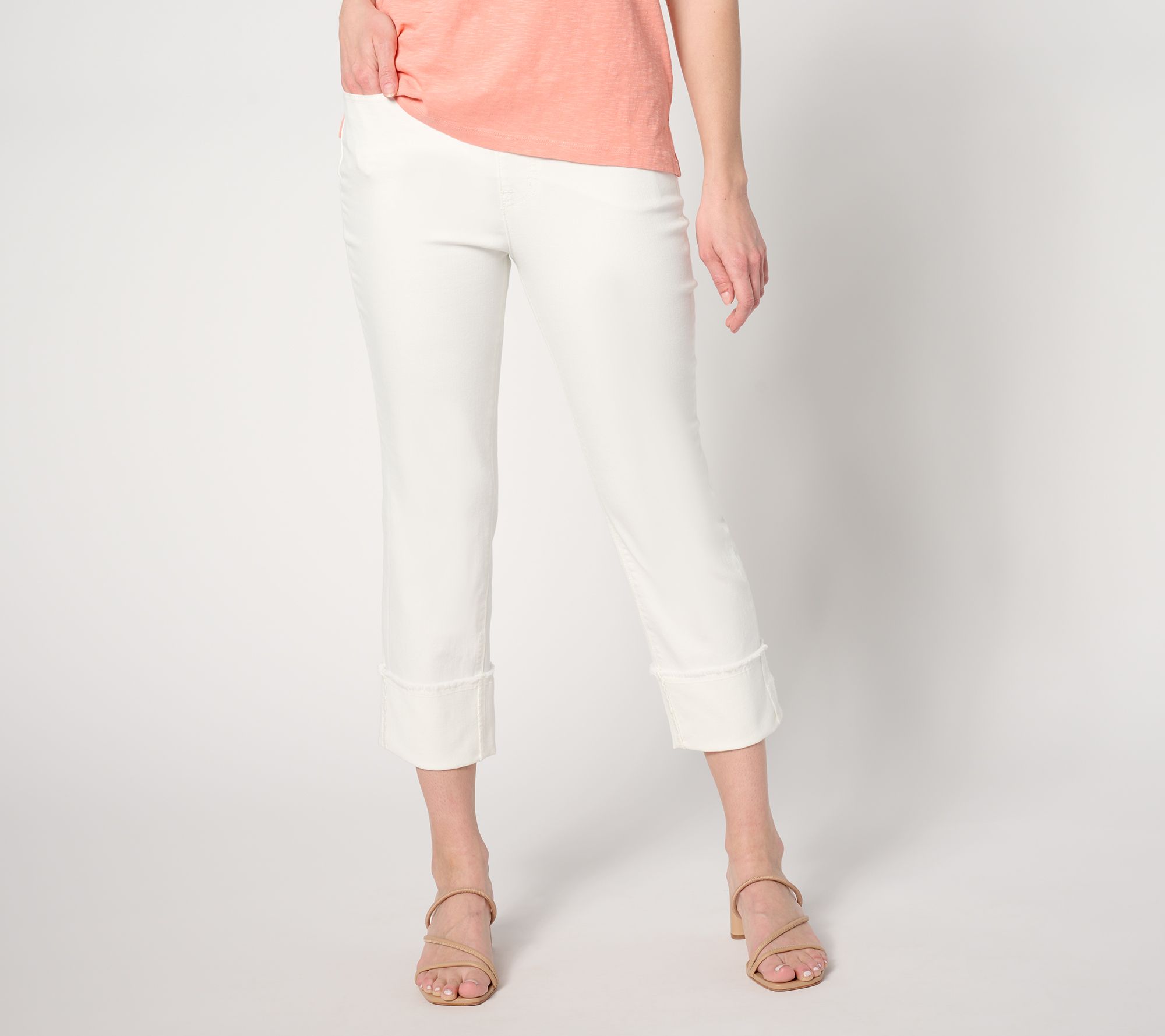 "As Is" Isaac Mizrahi Live! Petite True Denim Crop Straight Jeans