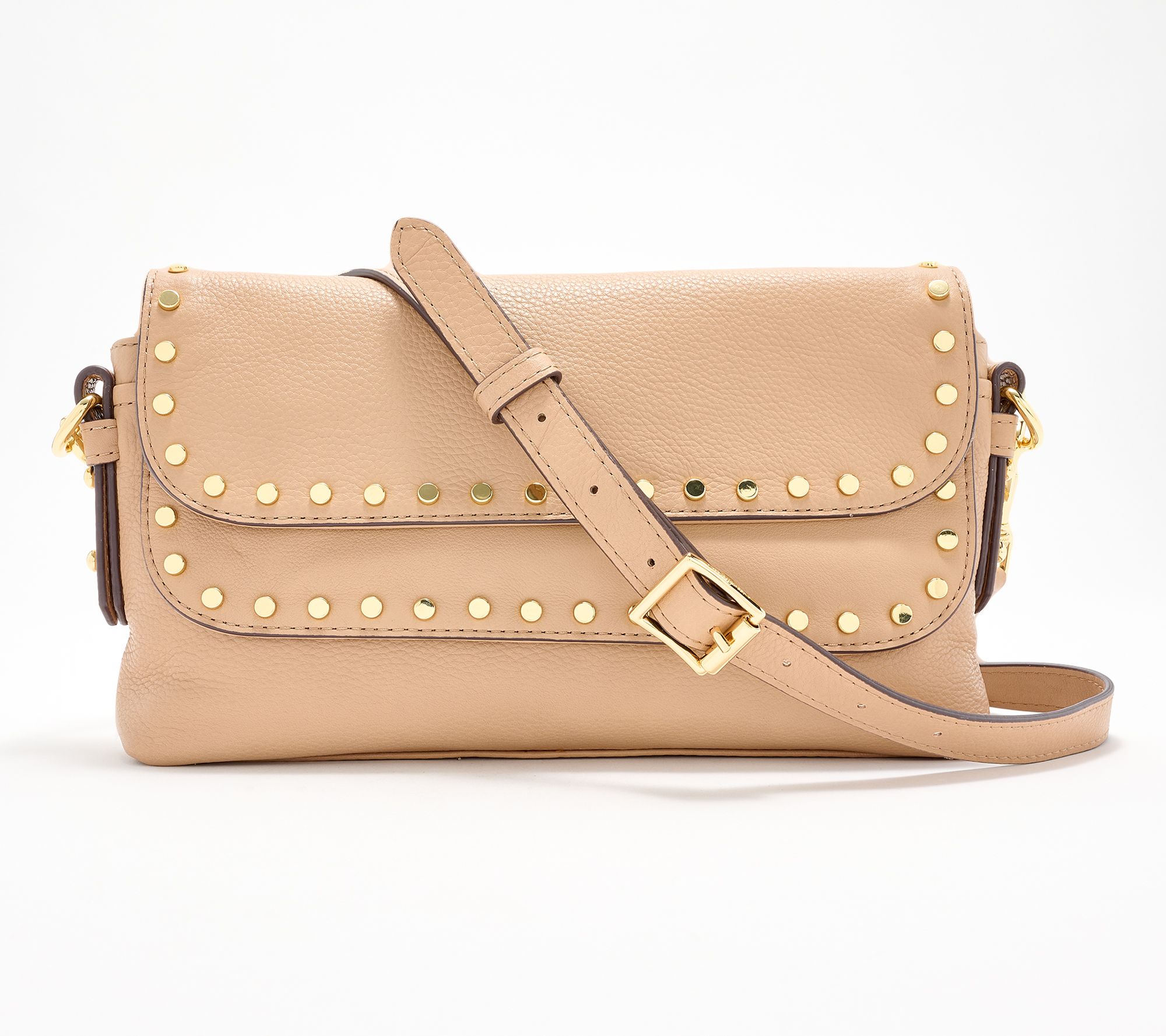 Aimee Kestenberg Leather Bowery Flap Crossbody With Studs