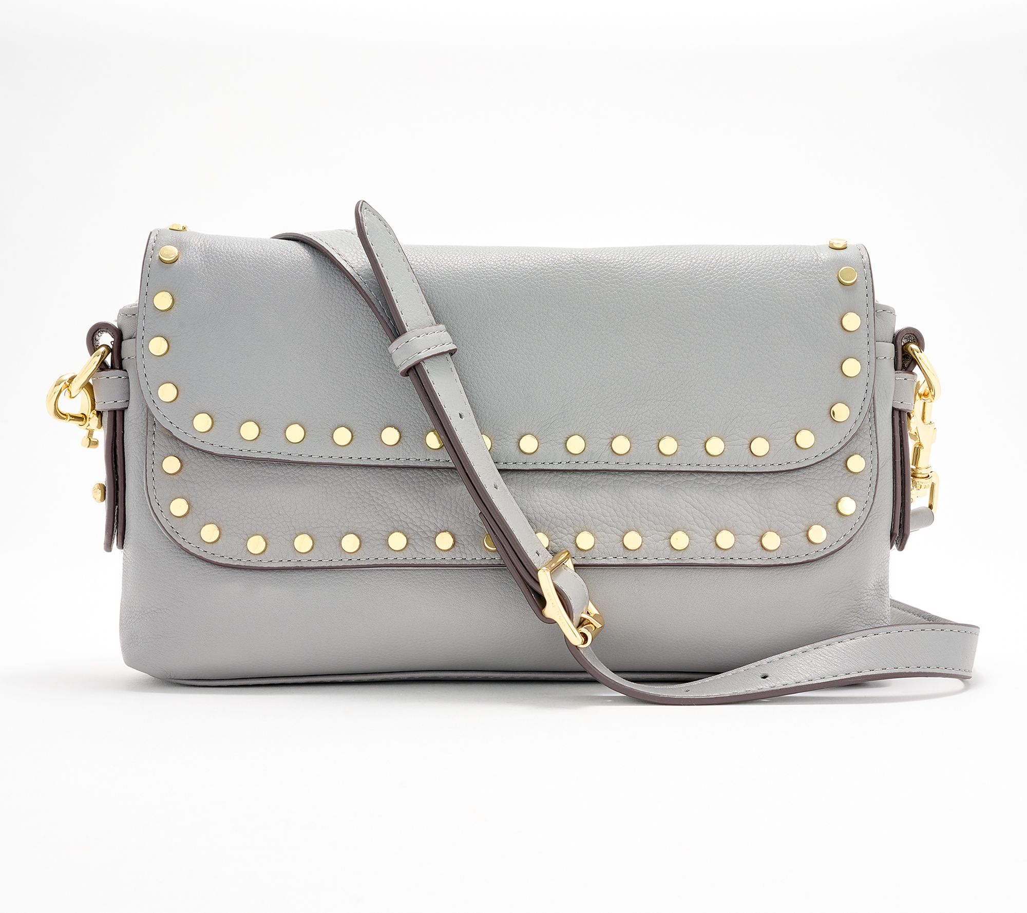 Aimee Kestenberg Leather Bowery Flap Crossbody with Studs