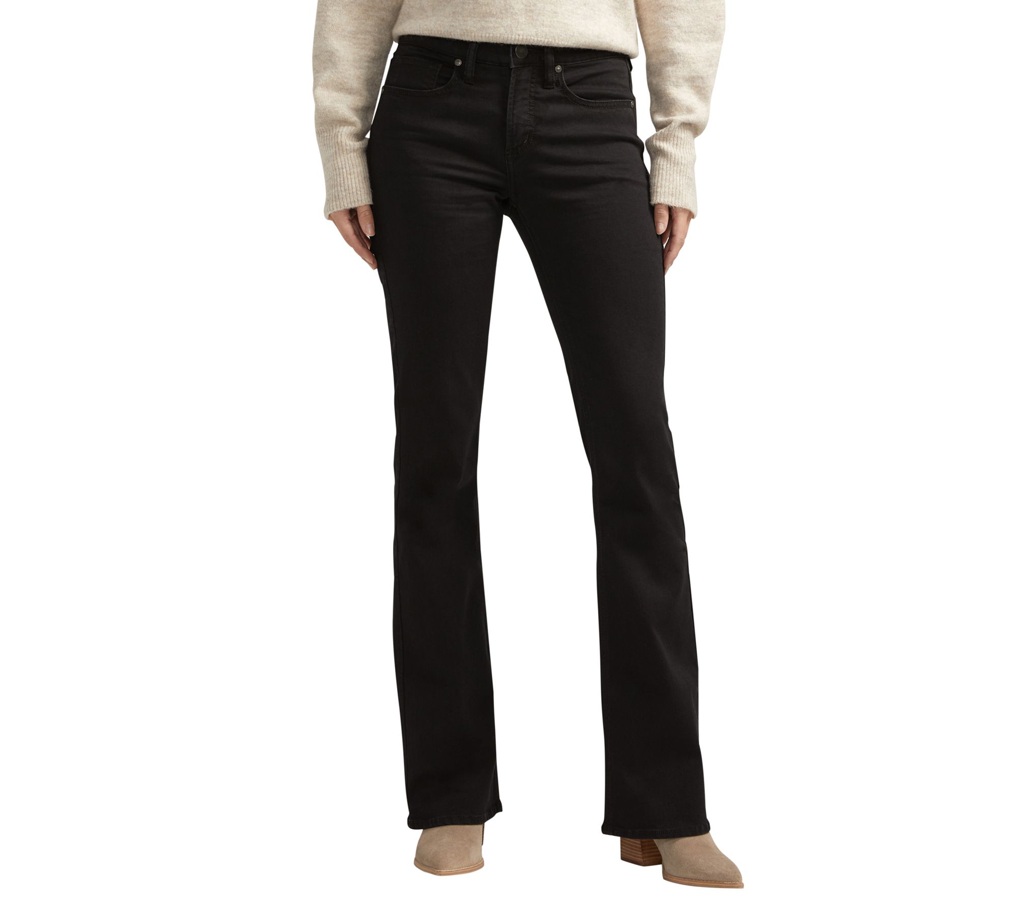 Silver Jeans Co. Suki Curvy Fit Mid Rise Bootcut Black