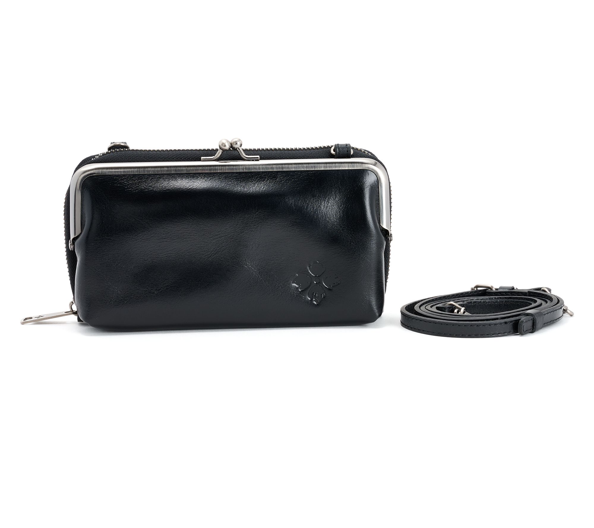 Patricia Nash Leather Missoula Kisslock Frame Crossbody
