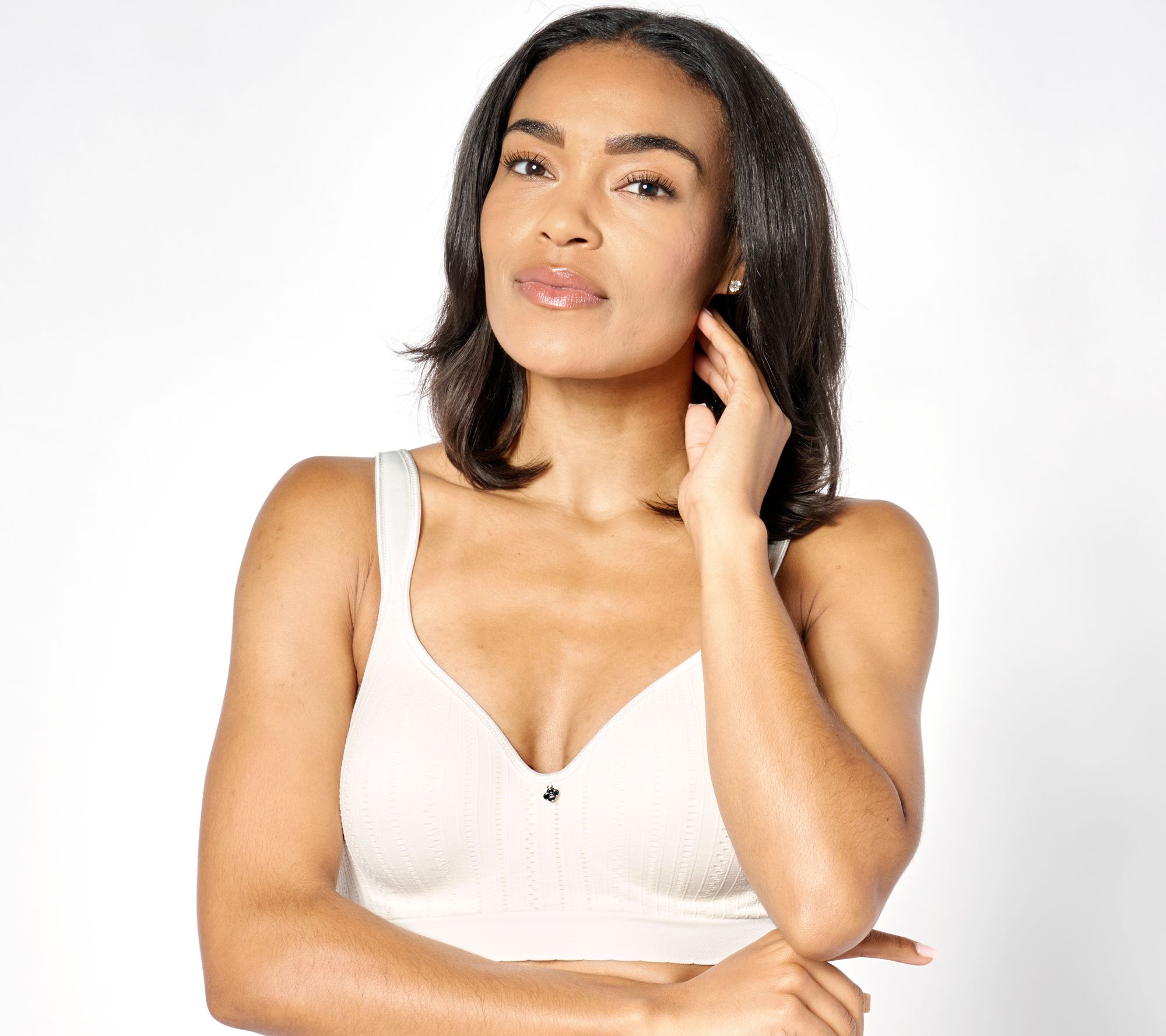 "As Is" Breezies Seamless Pointelle Underwire Bra