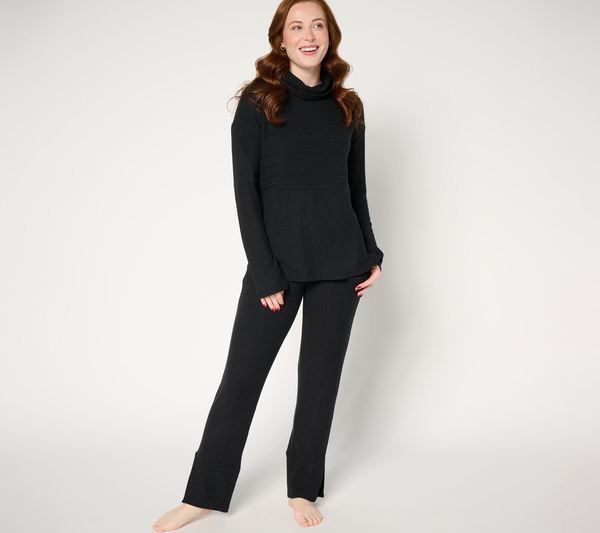 MUK LUKS Tall Cable Knit Extreme Comfort Lounge Set