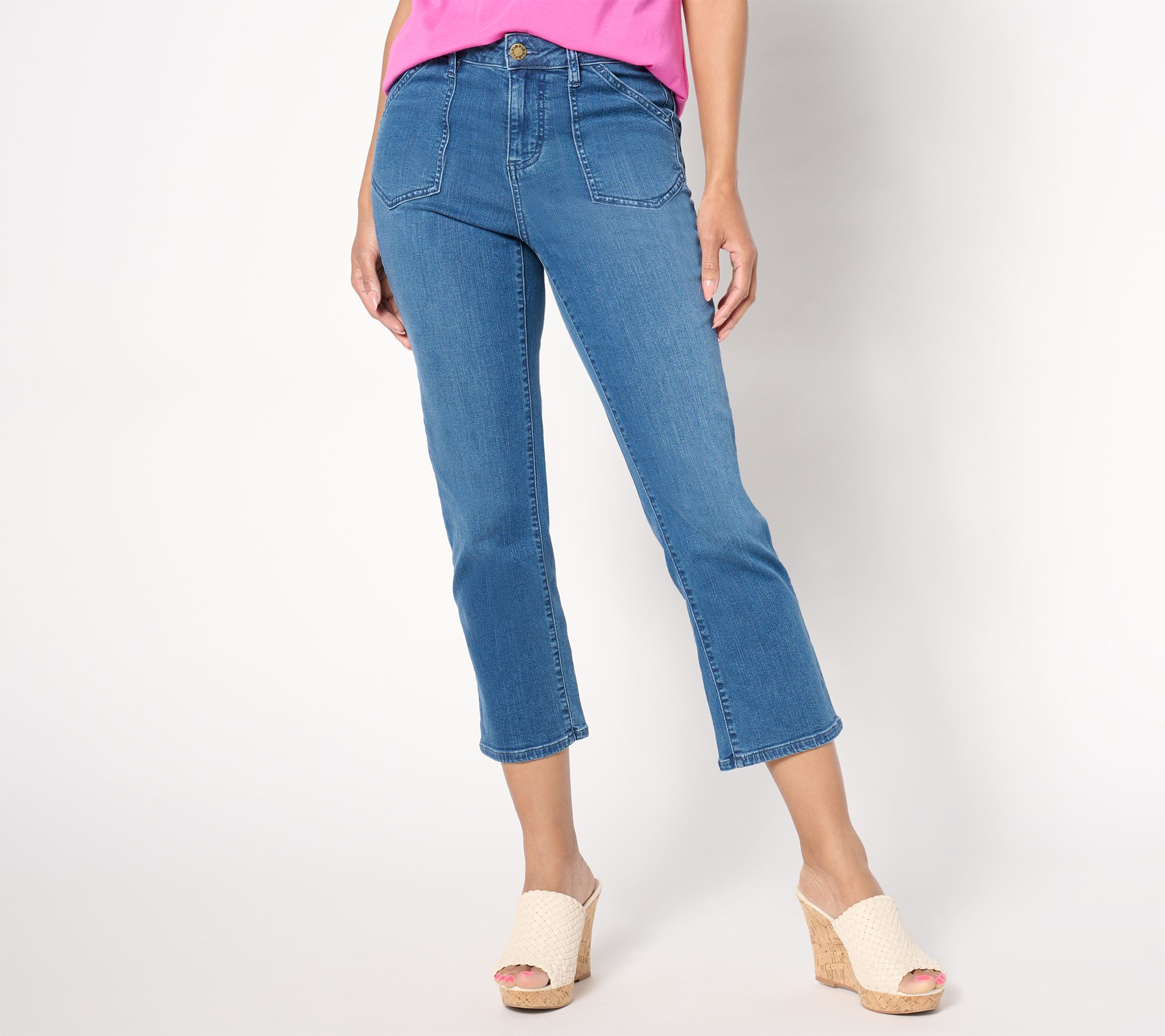 "As Is" Belle by Kim Gravel Tall Tripleluxe Denim Fun Pocket Jean