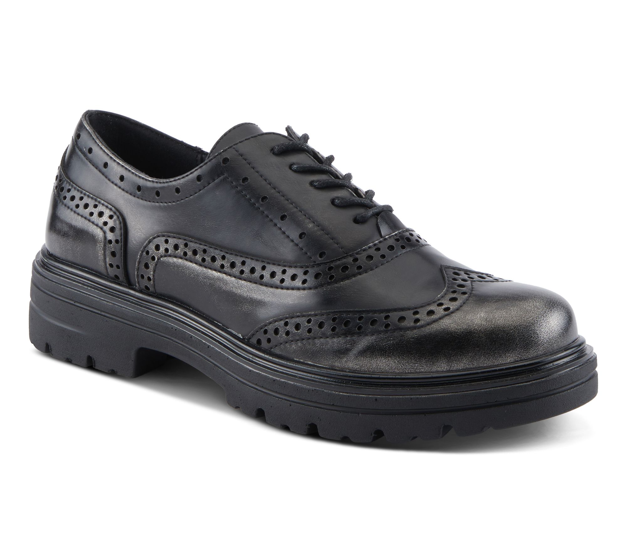 Patrizia by Spring Step Metallic Burnished Oxfords- Ryliana