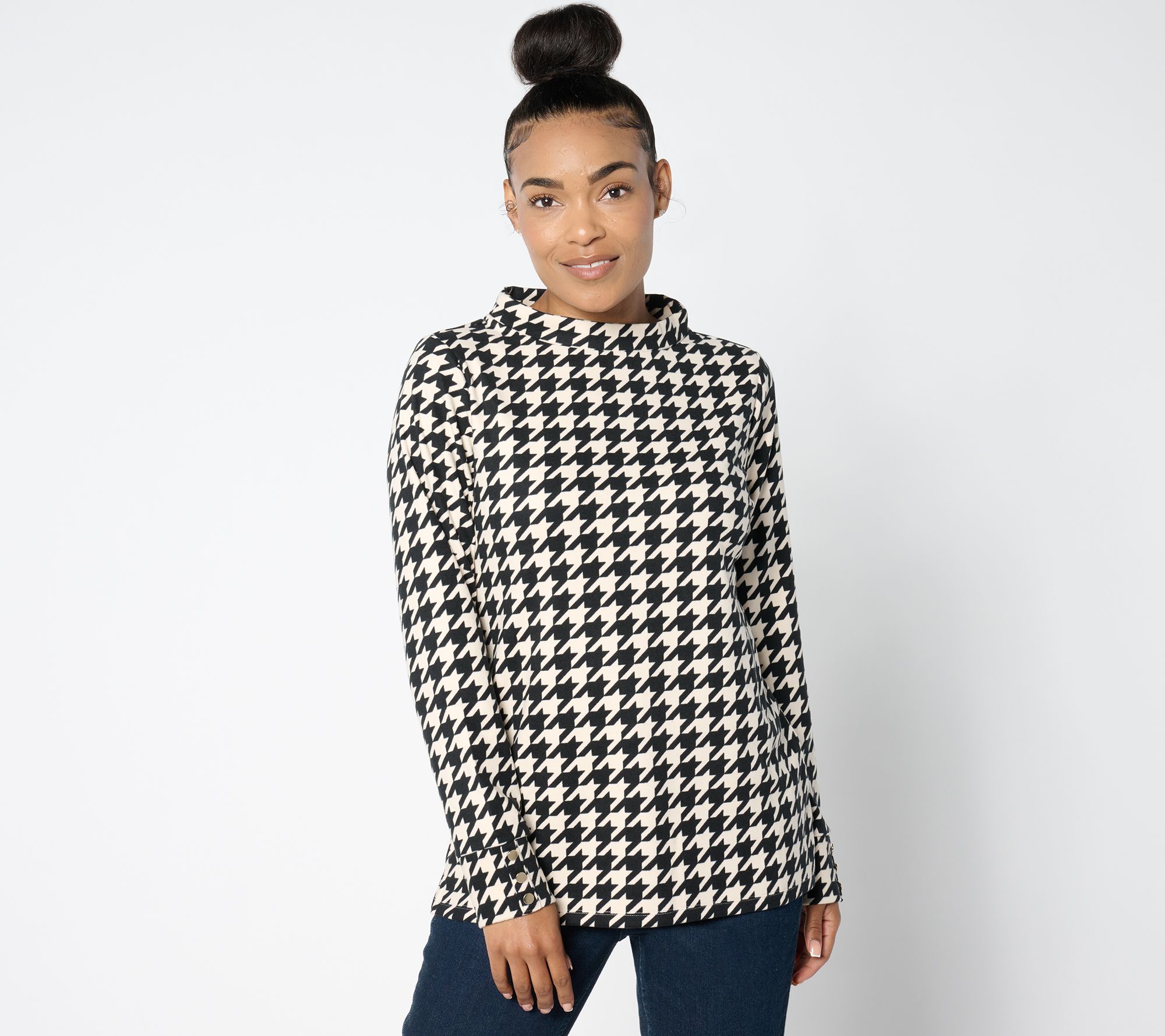 "As Is" Susan Graver Printed Microfleece Pullover