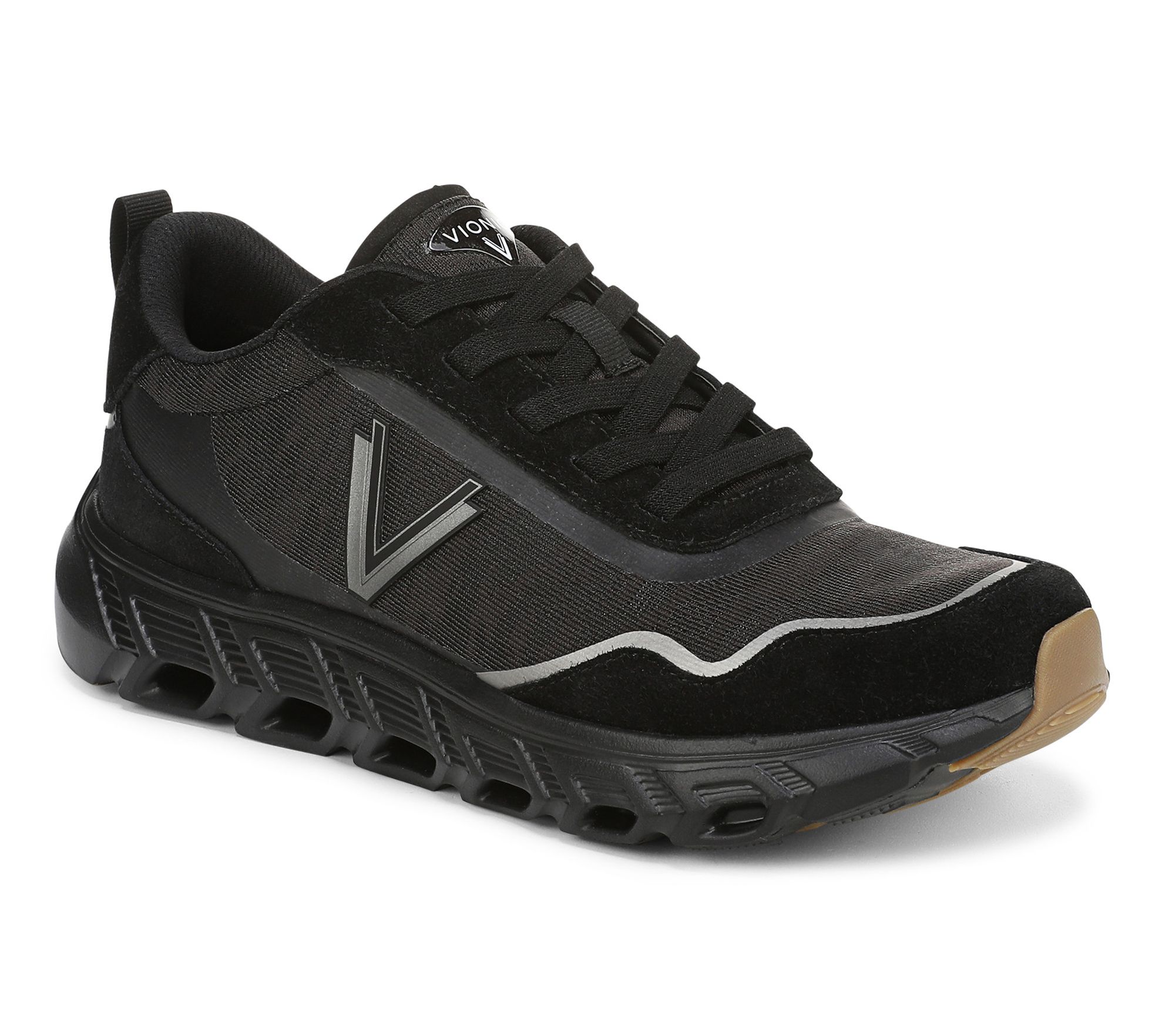 Vionic Suede and Mesh Walking Sneaker - Presley