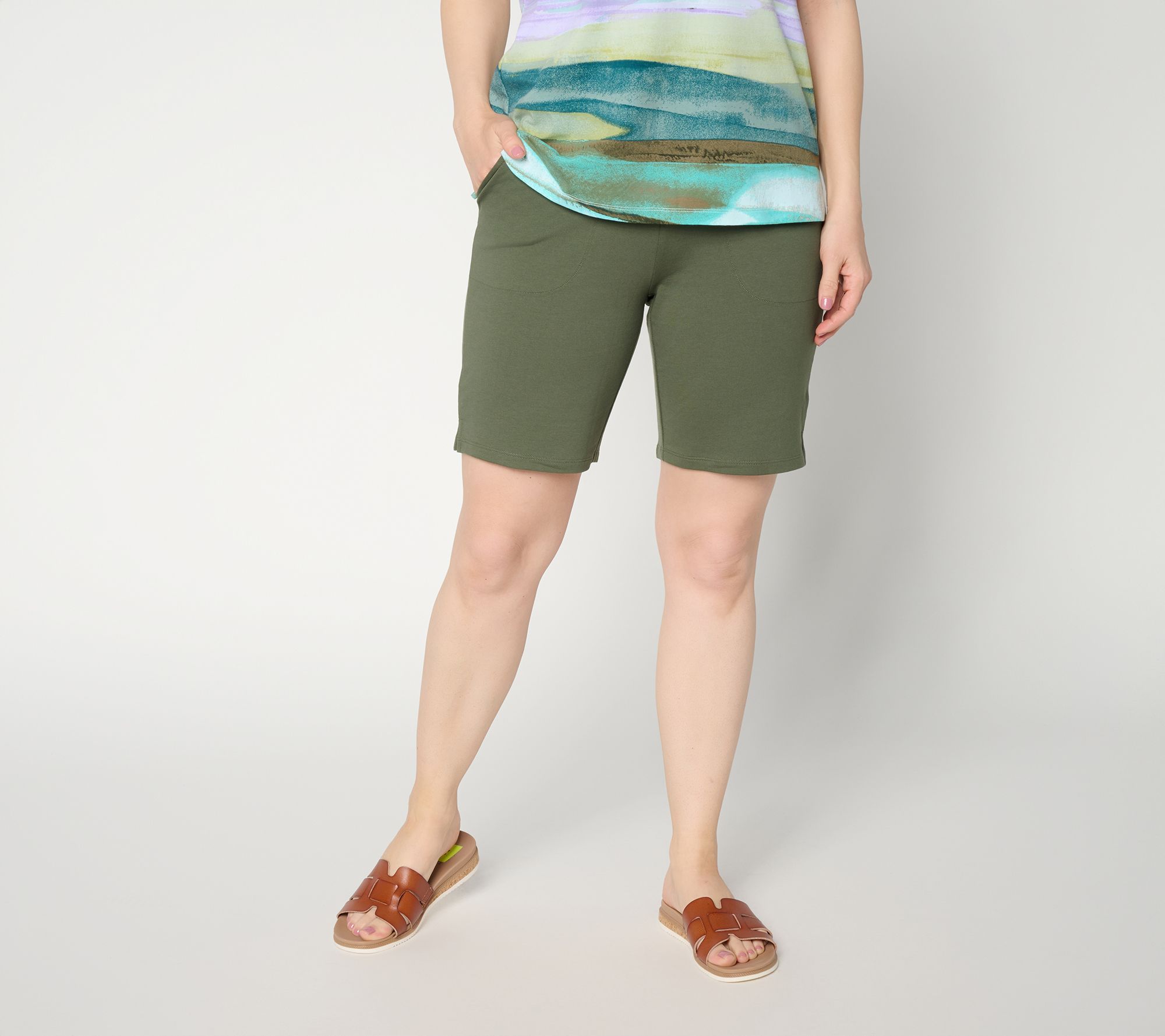 Denim & Co. EasyWear French Terry Regular Short